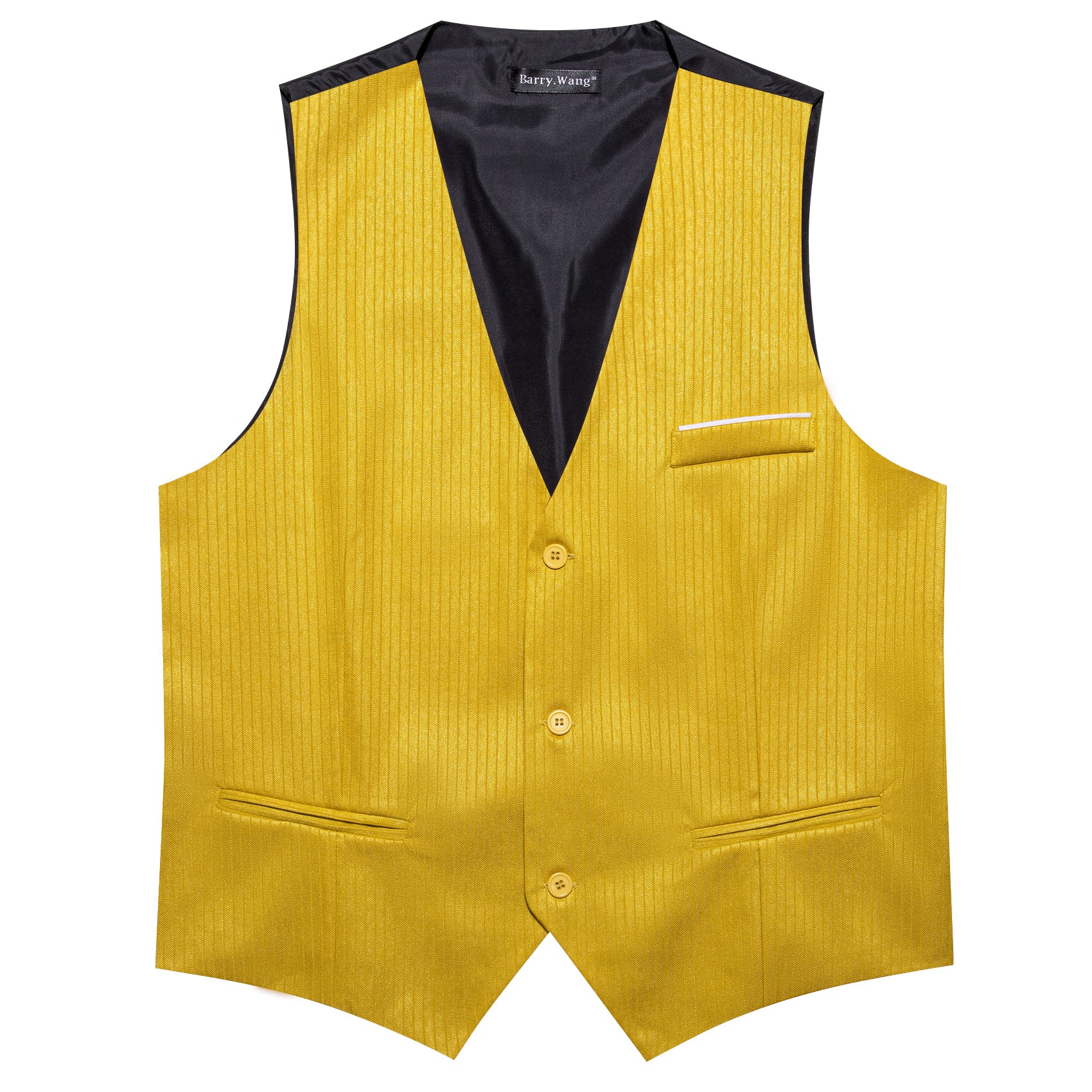 Barry.wang Yellow Solid Business Vest Suit