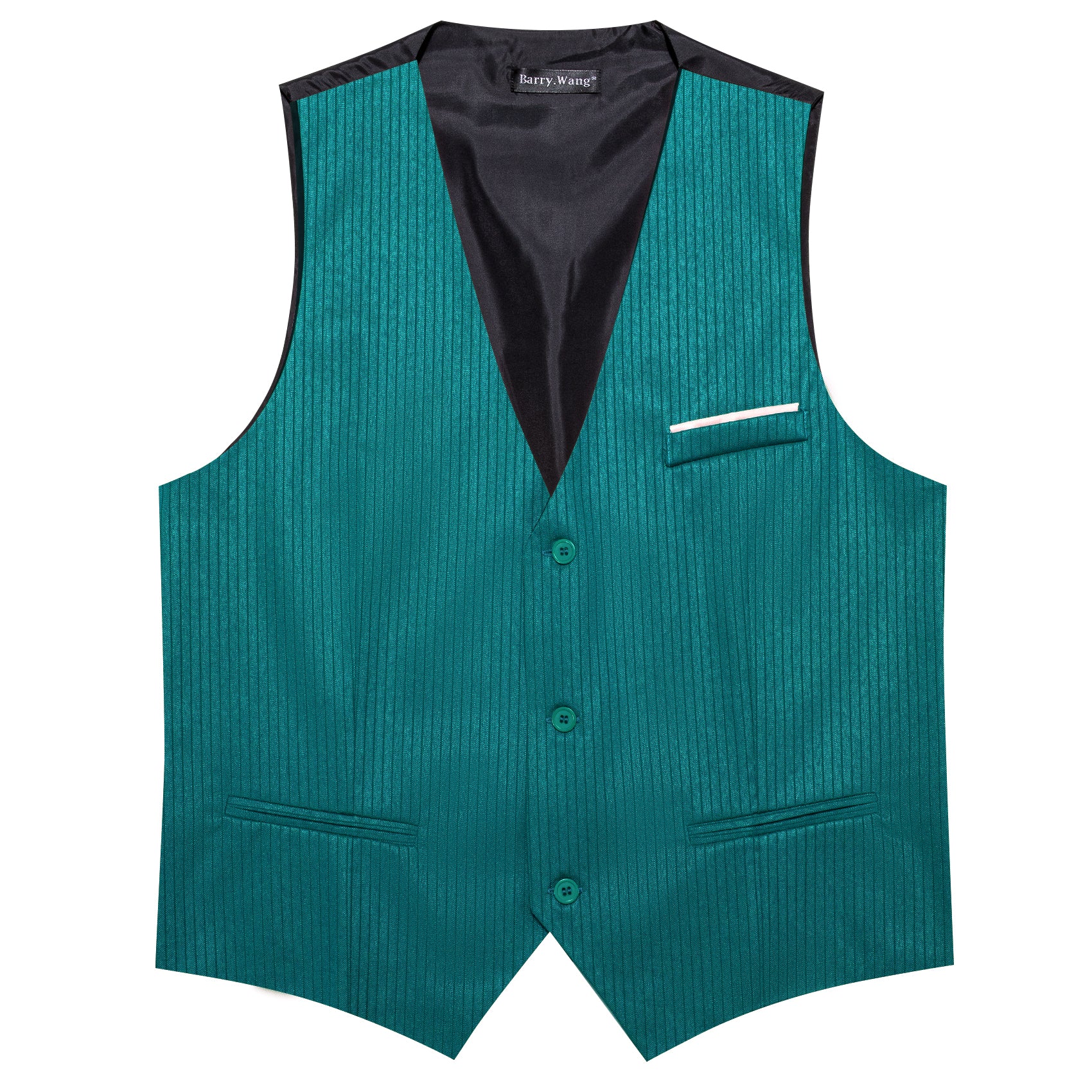 Barry.wang Nile Blue Solid Business Vest Suit