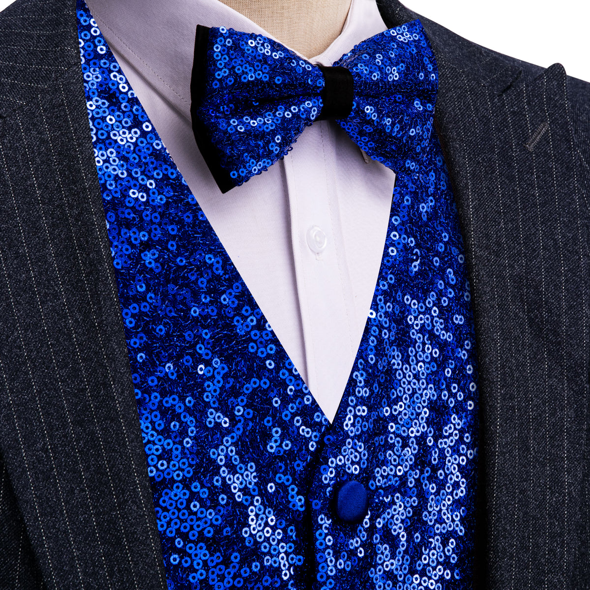 blue vest suit
