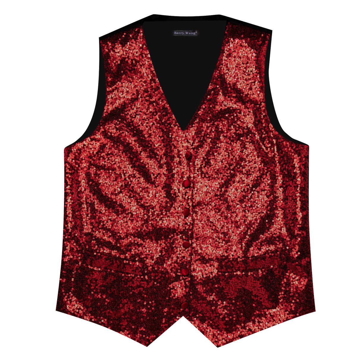red sequin vest