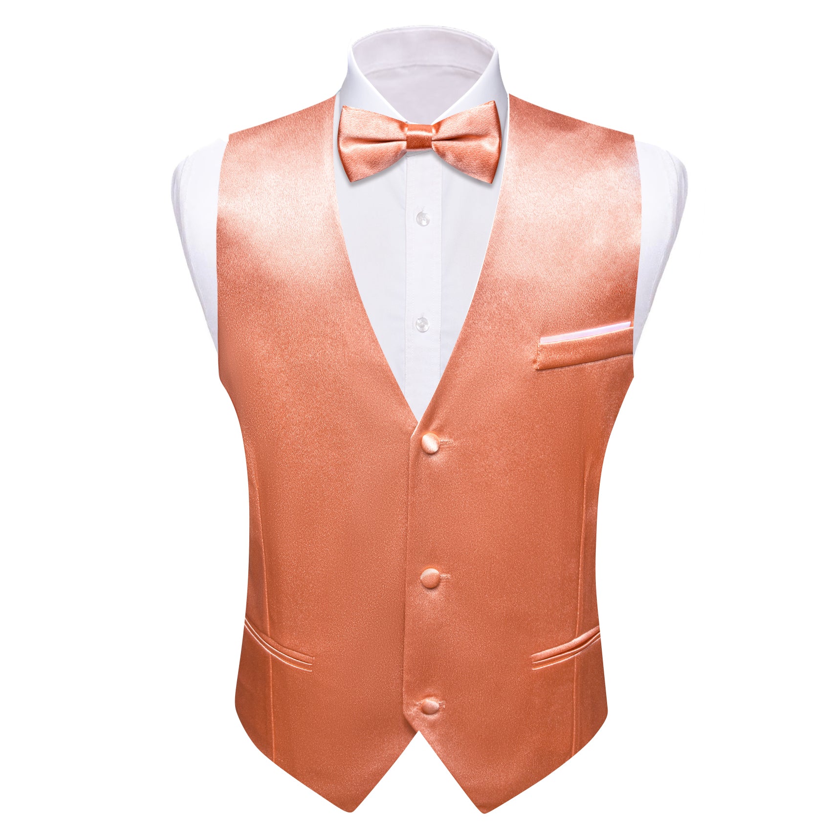 Barry.wang Coral Solid Business Vest Suit