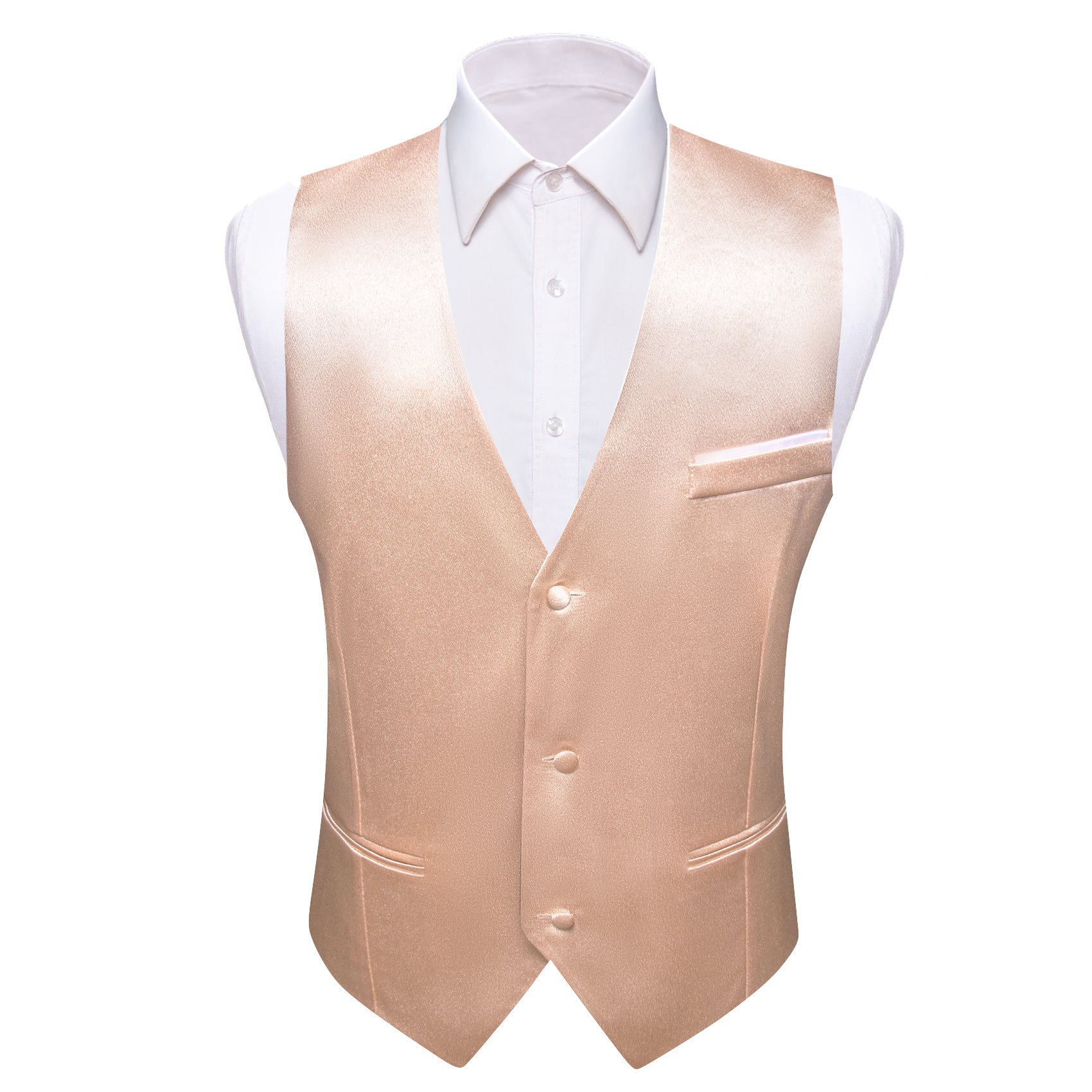 Barry.wang Light Beige Solid Business Vest Suit