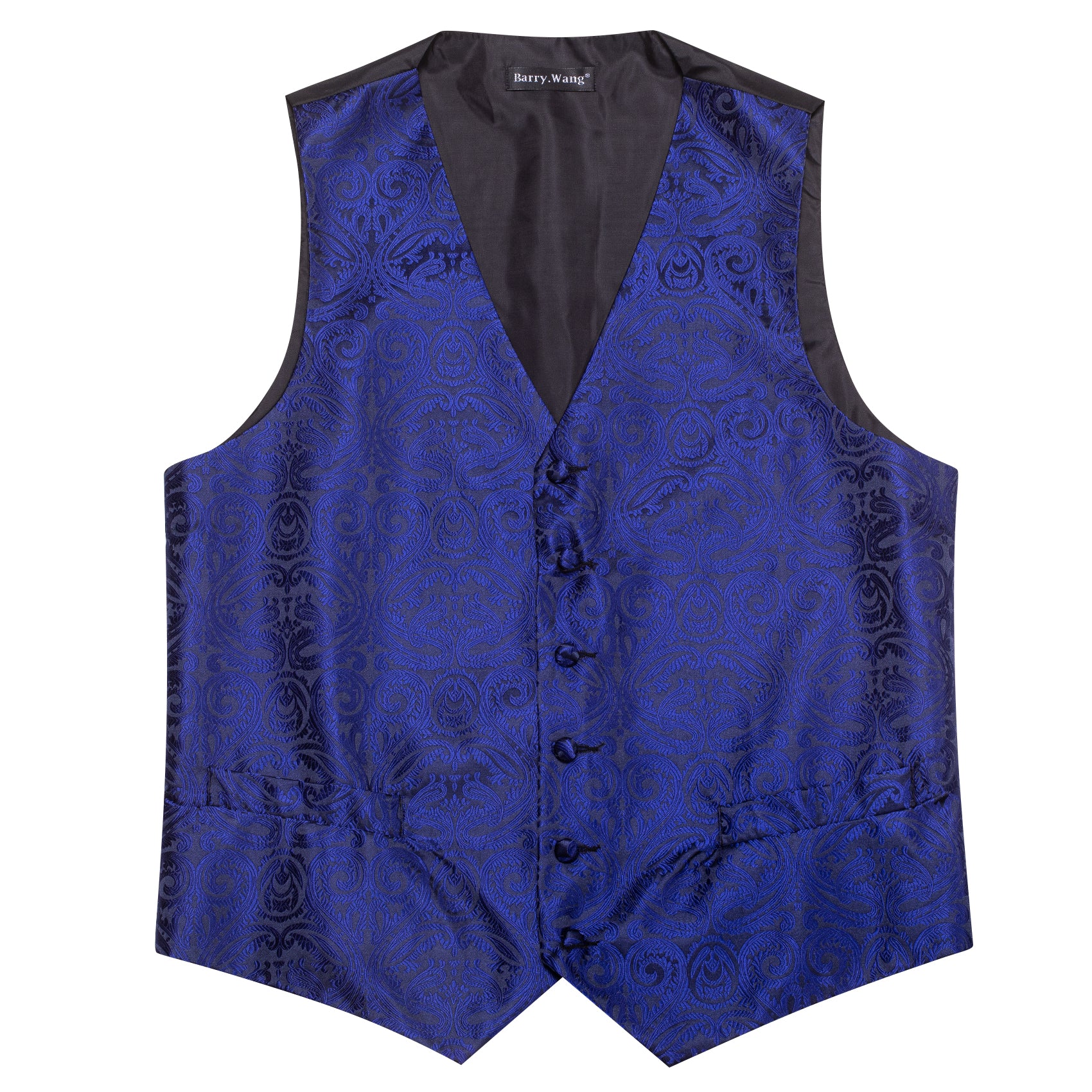 men dress vest black and blue vest