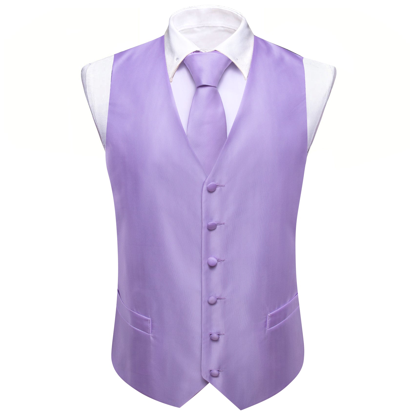 mens dress vests 6 buttons  Light Purple Waist coat Button up shirts 