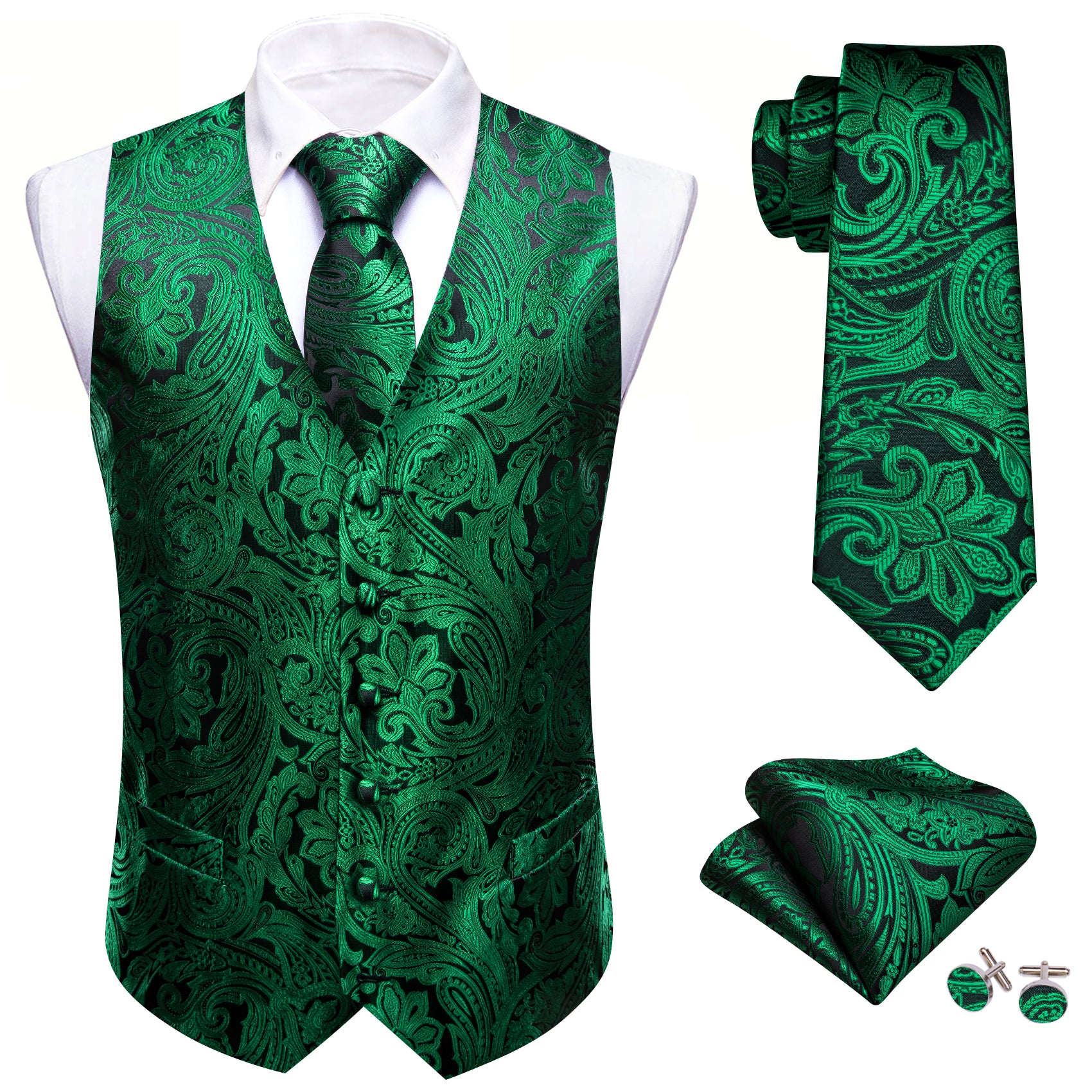 vest emerald green suit vest