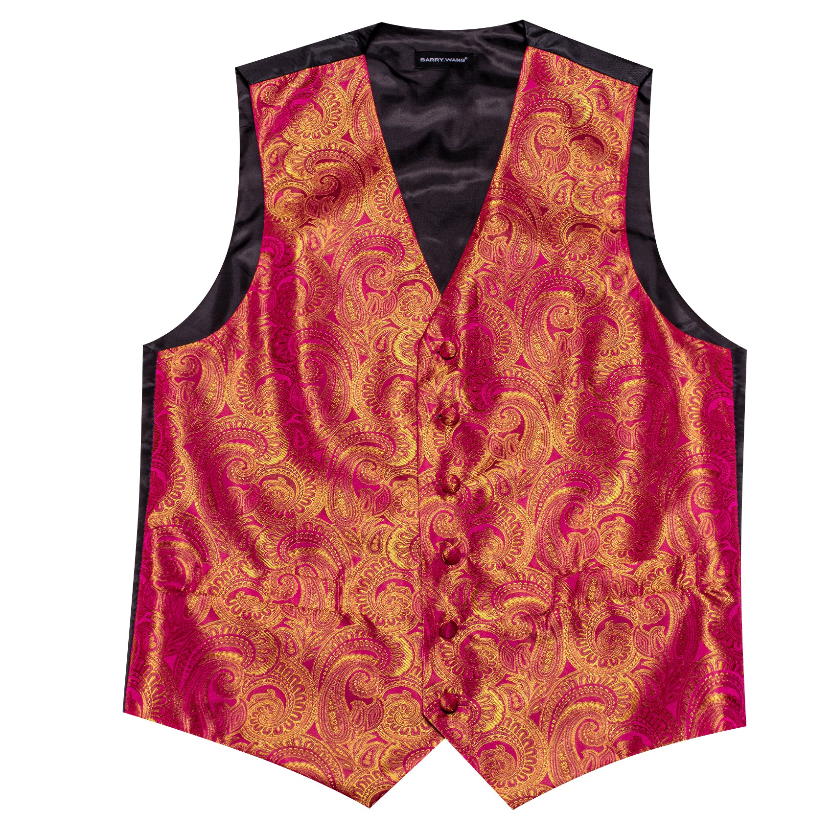 Barry.Wang Formal Men Vest Paisley Cravatta in seta Italia Barry.Wang Formal Men Vest Paisley Cravatta in seta Italia