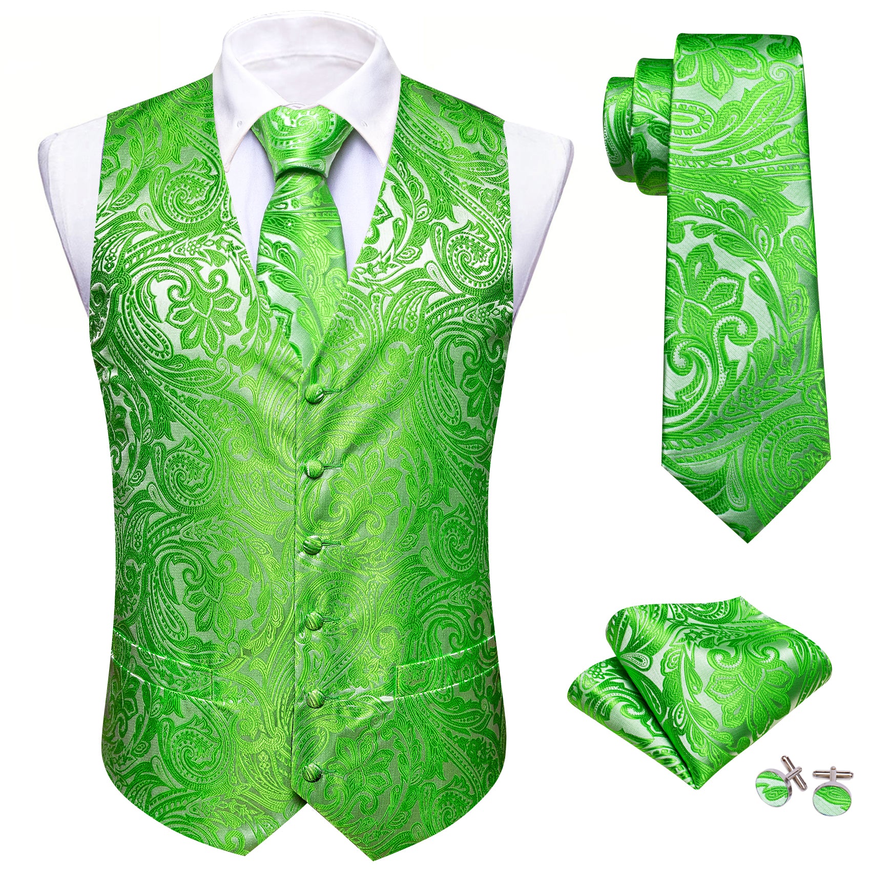 vest with short sleeve shirt light green vest