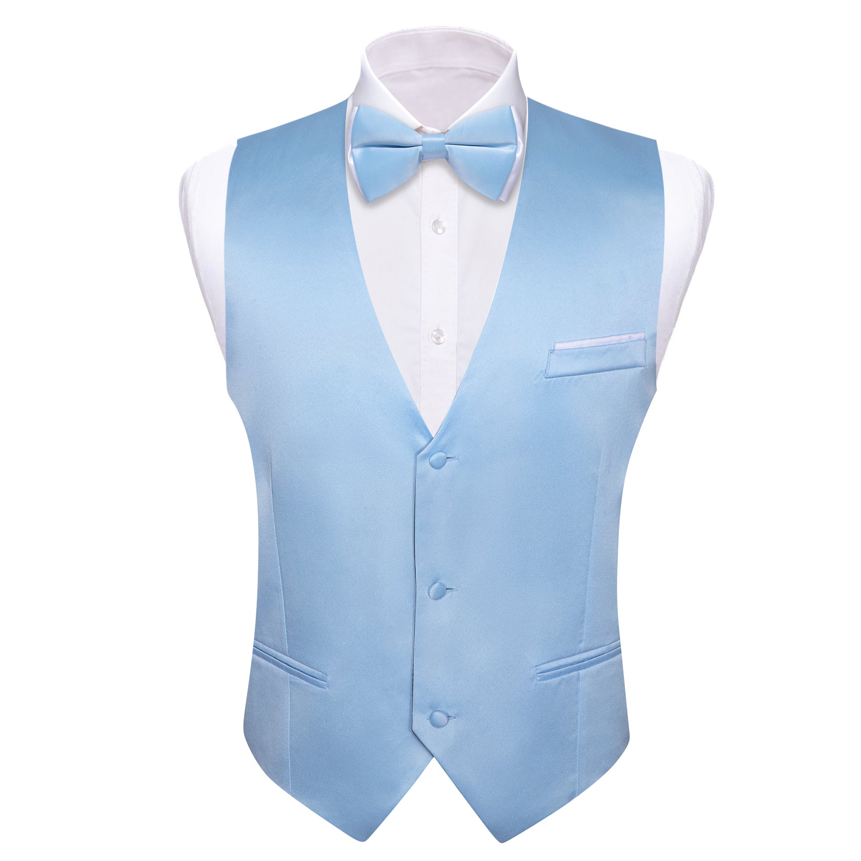 light blue suit vest