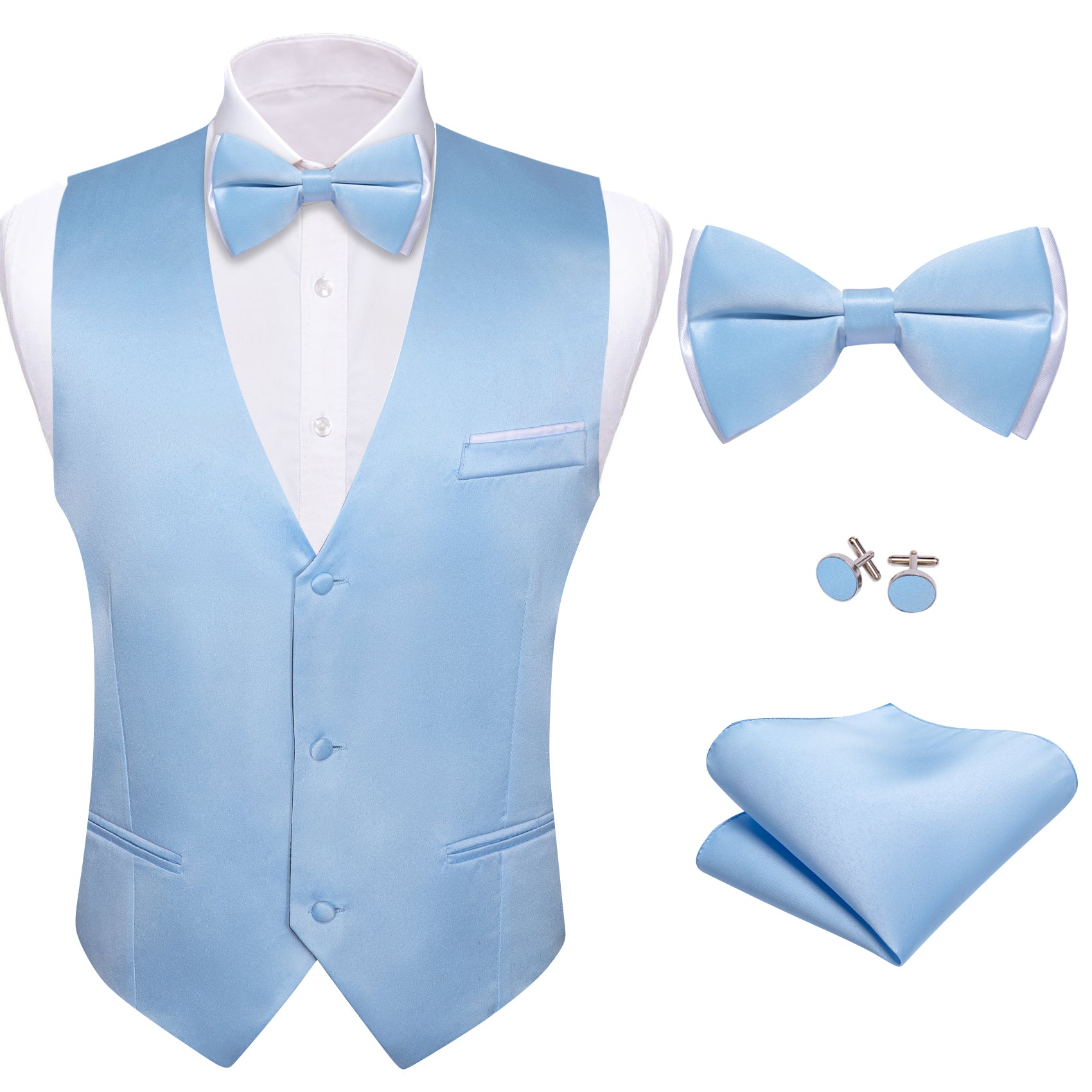 blue mens vest