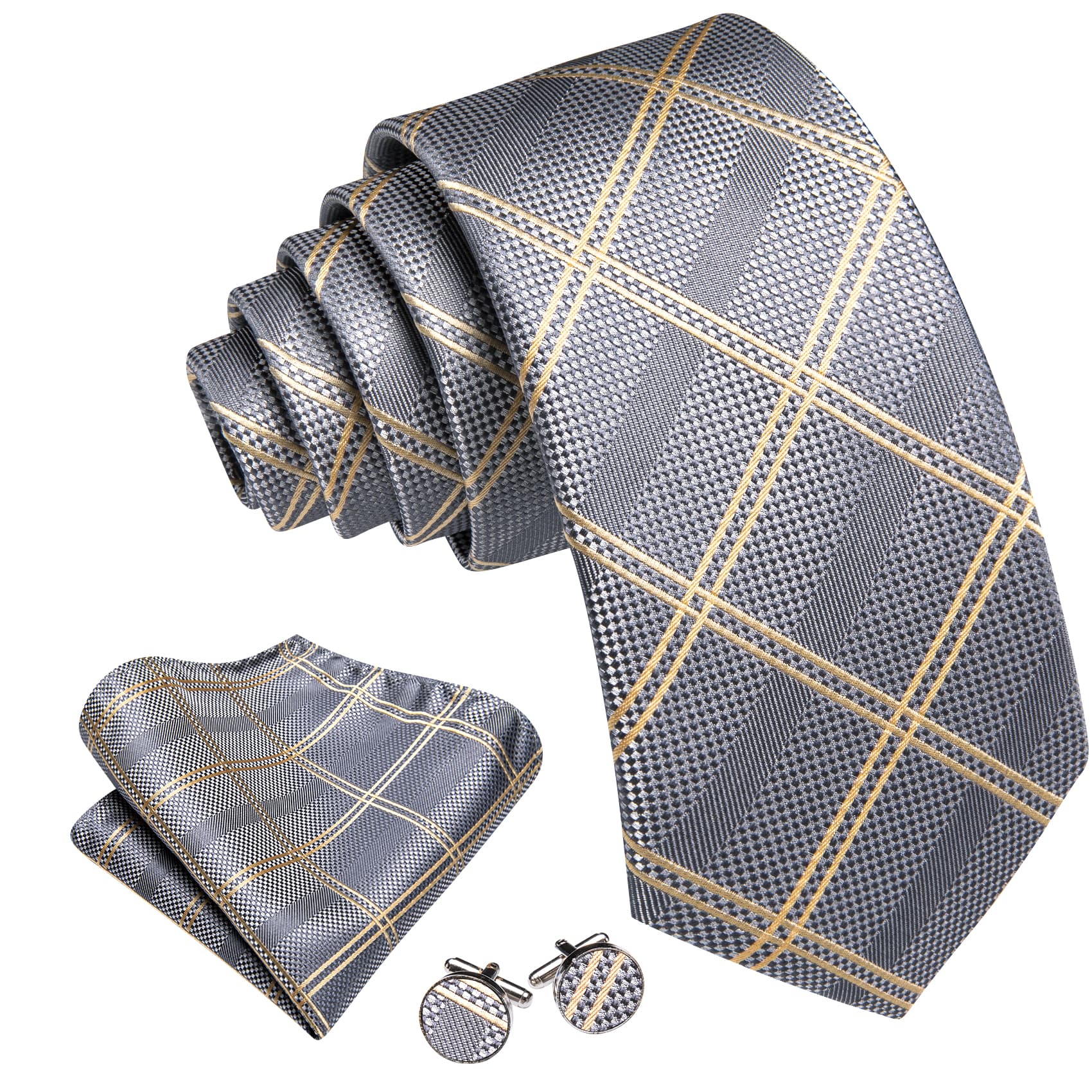  Mens Grey suit tie