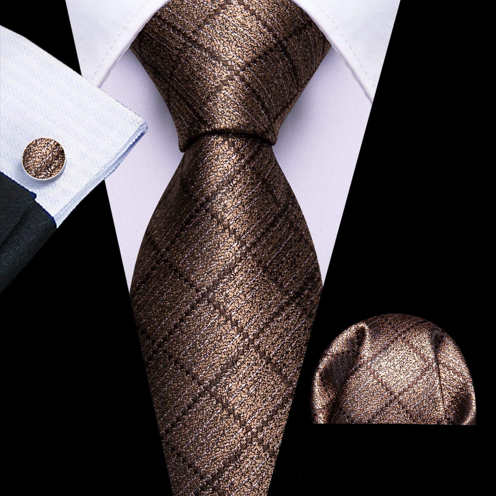 brown paisley tie Plais necktie 