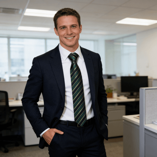 Barry. Wang Green Tie Striped Silk Black Necktie Pocket Square Cufflinks Set for Men Business