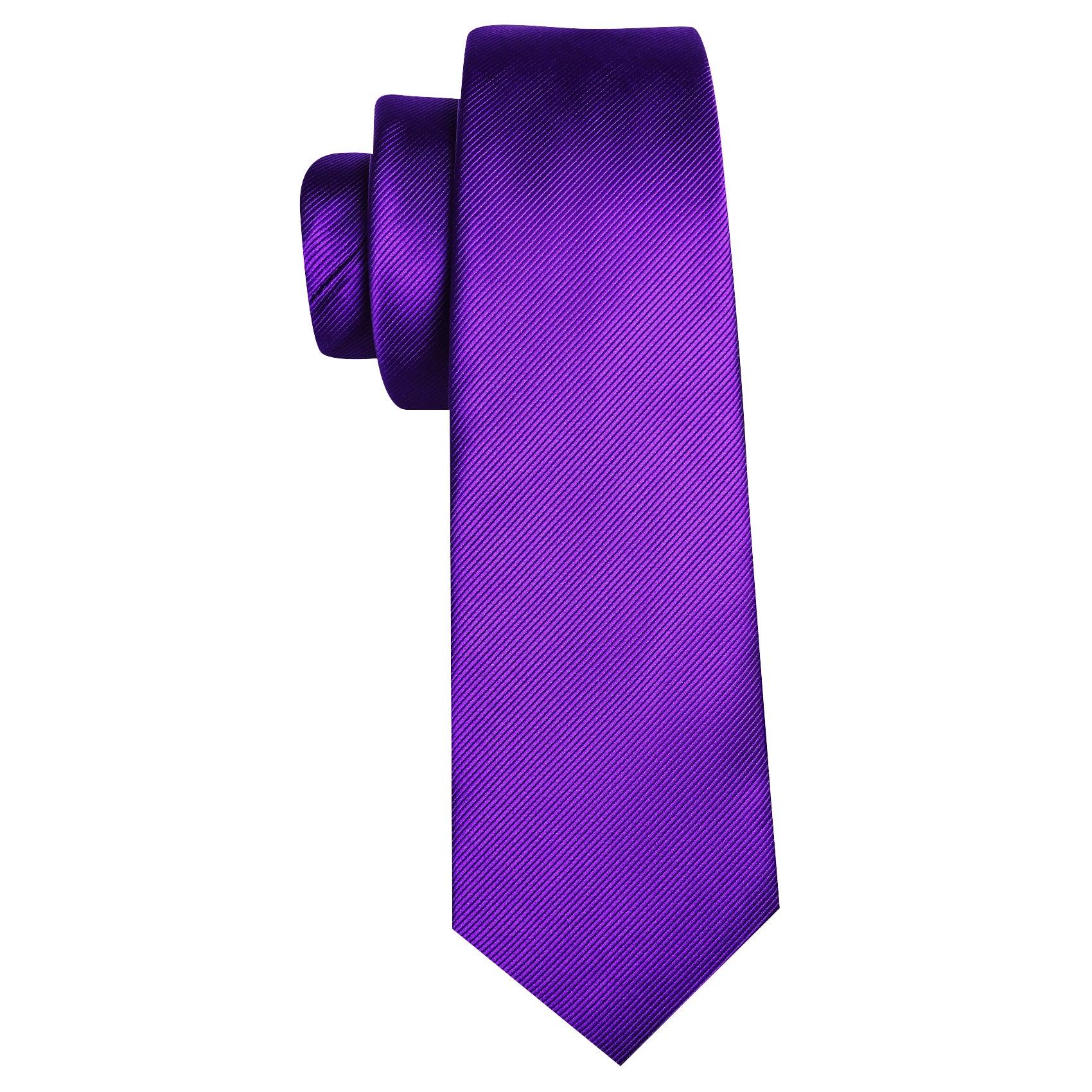 Hyacinth Solid Silk Tie Handkerchief Cufflinks Set