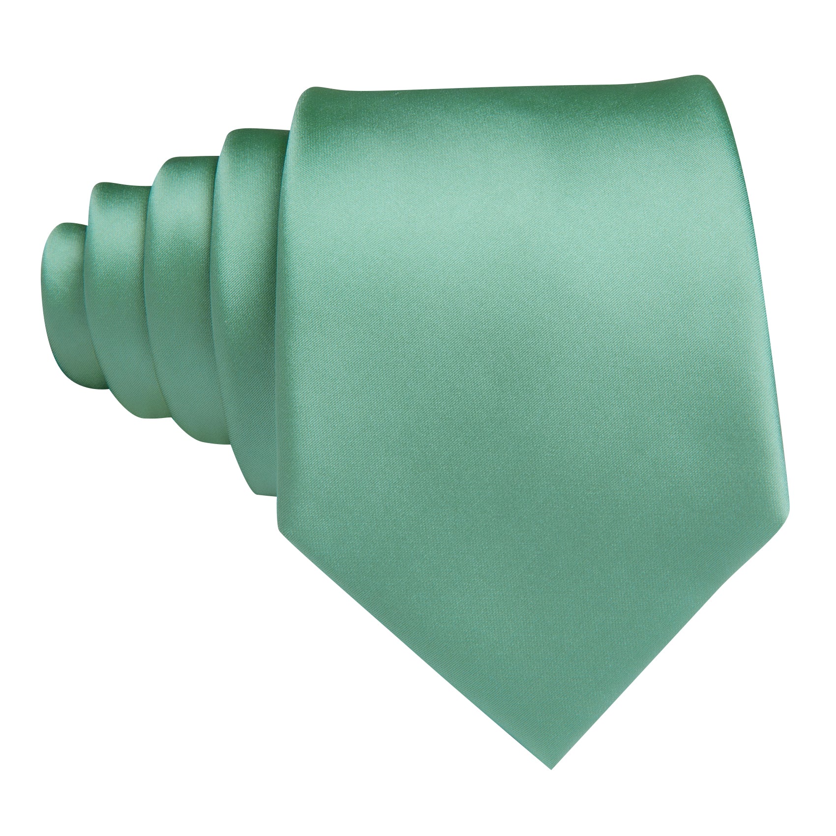 Barry.wang Men's Tie Turquoise Green Solid Silk Tie Handkerchief Cufflinks Set