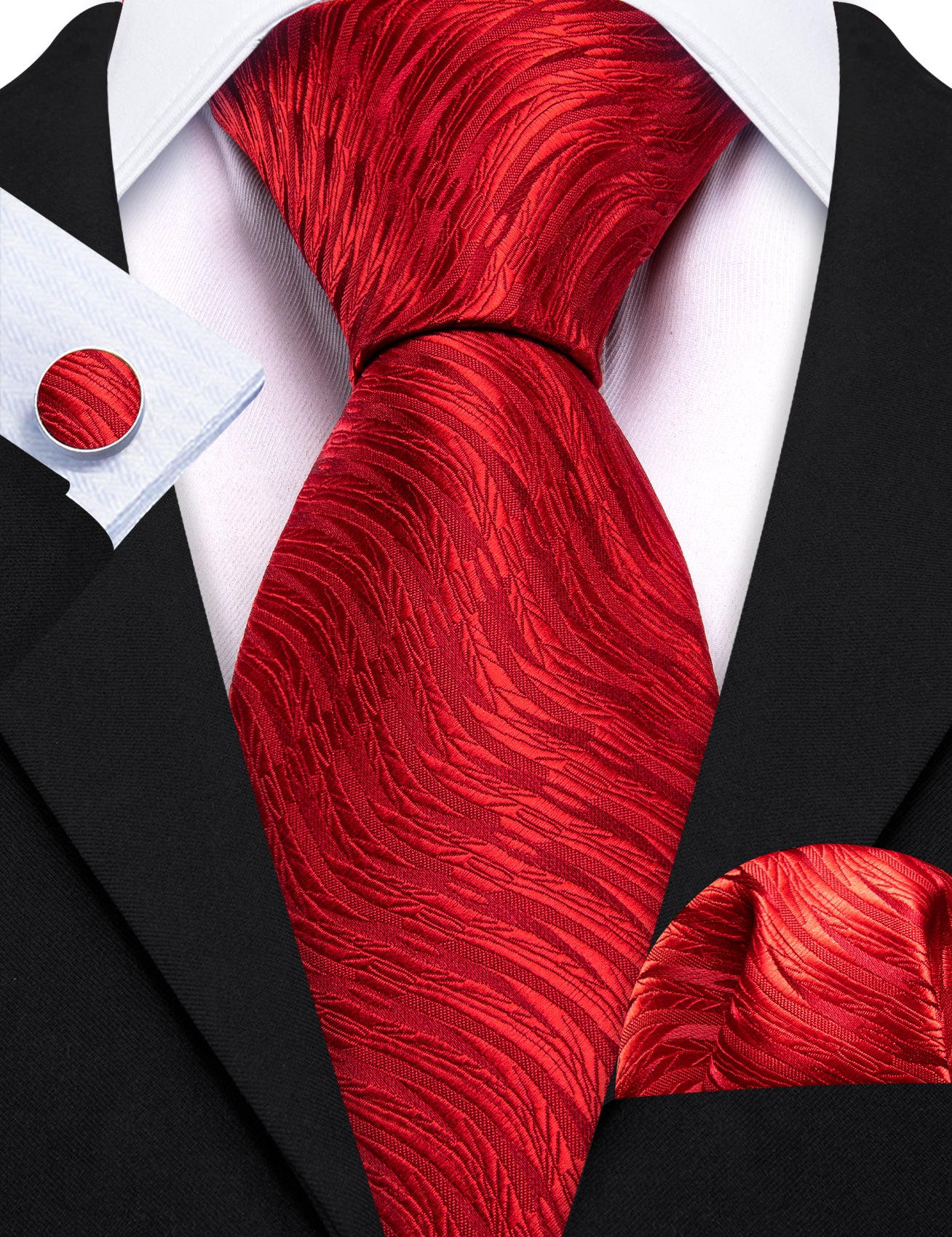 designer red tie