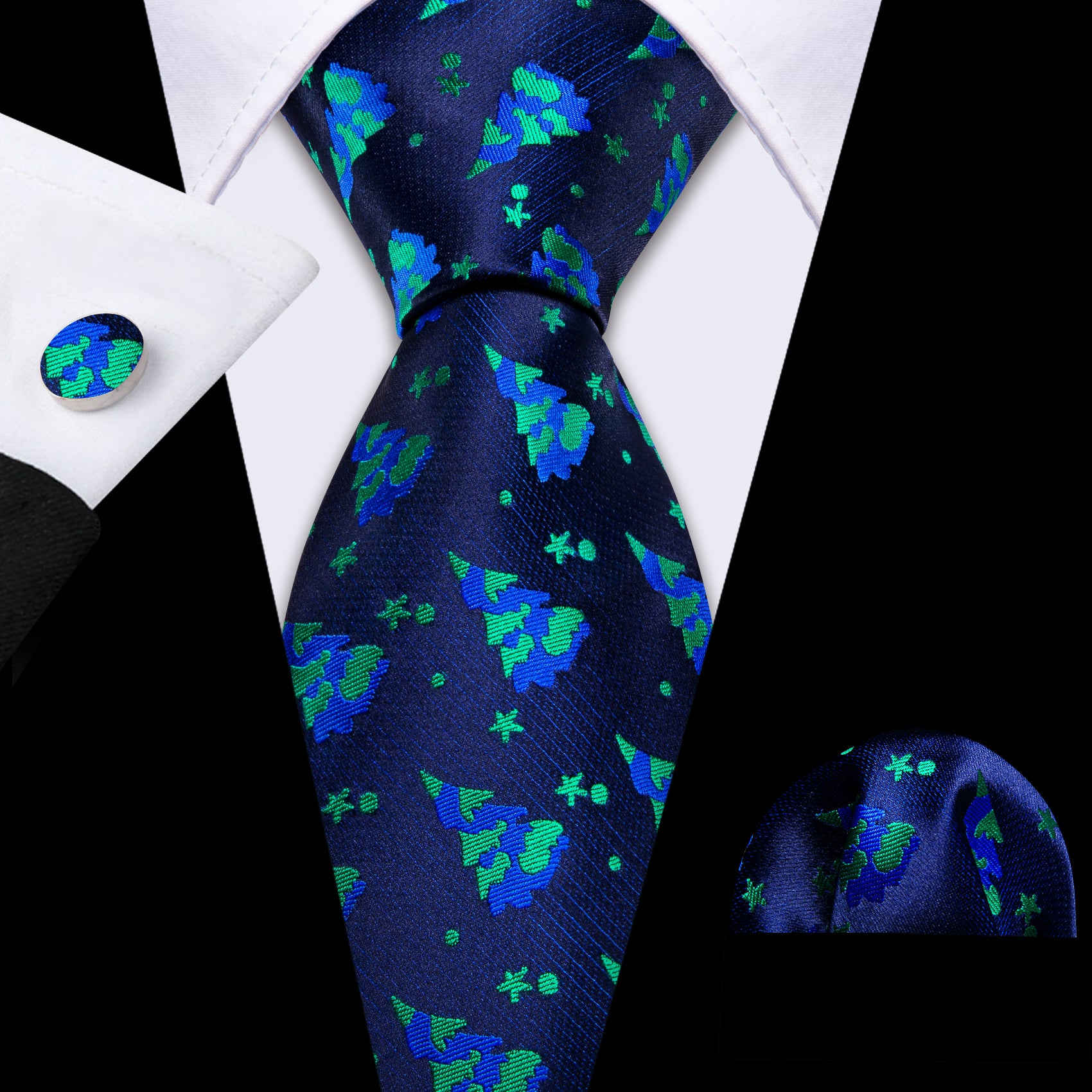 blue christmas tie