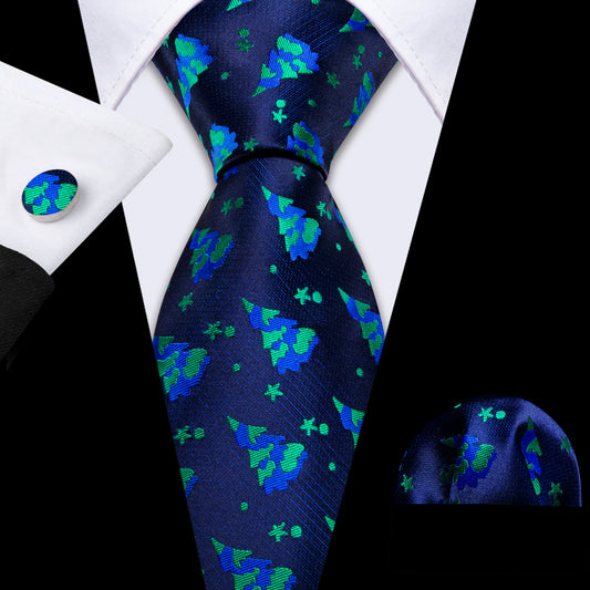 blue christmas tie