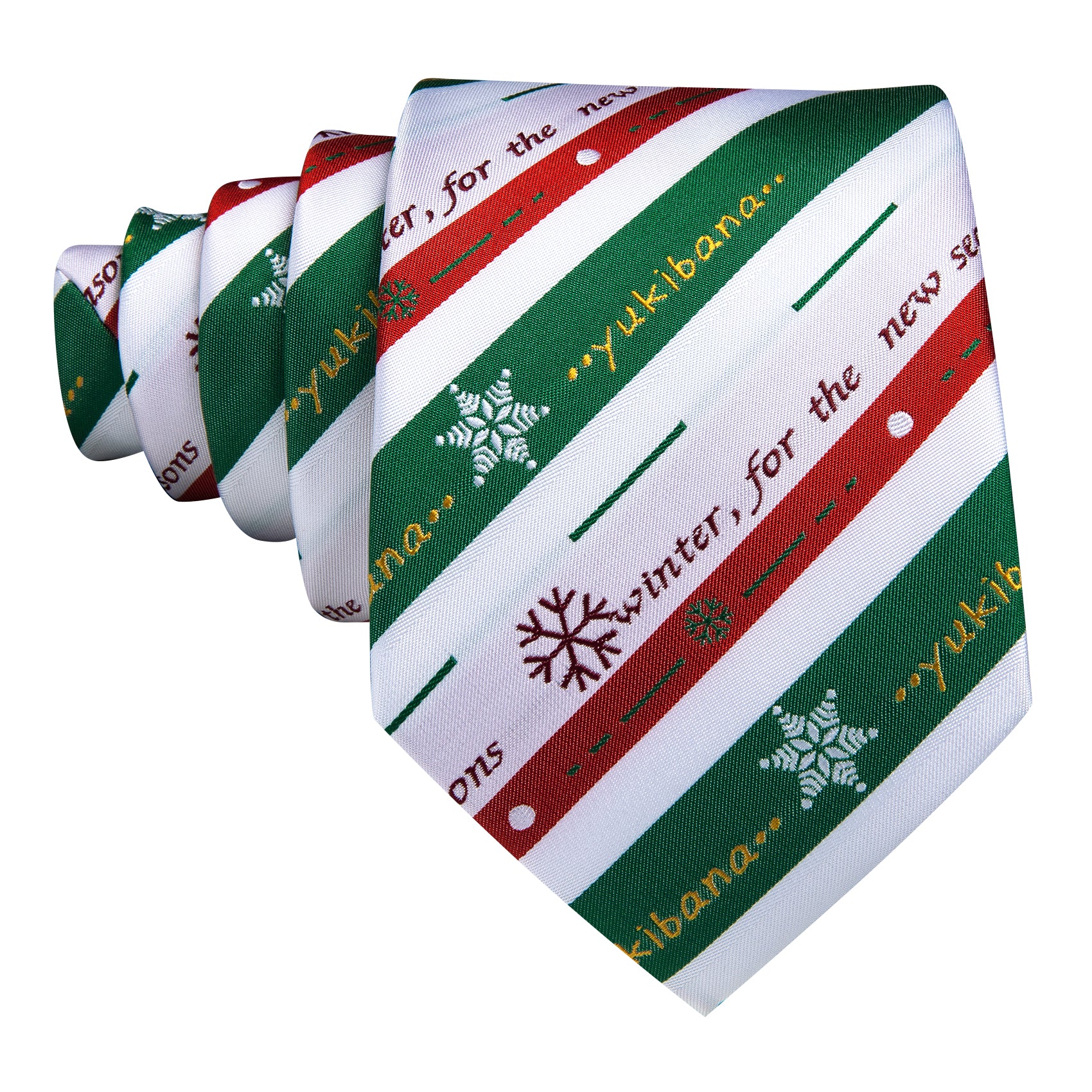 Christmas Pattern Mens Striped Ties Necktie Handkerchief Cufflinks