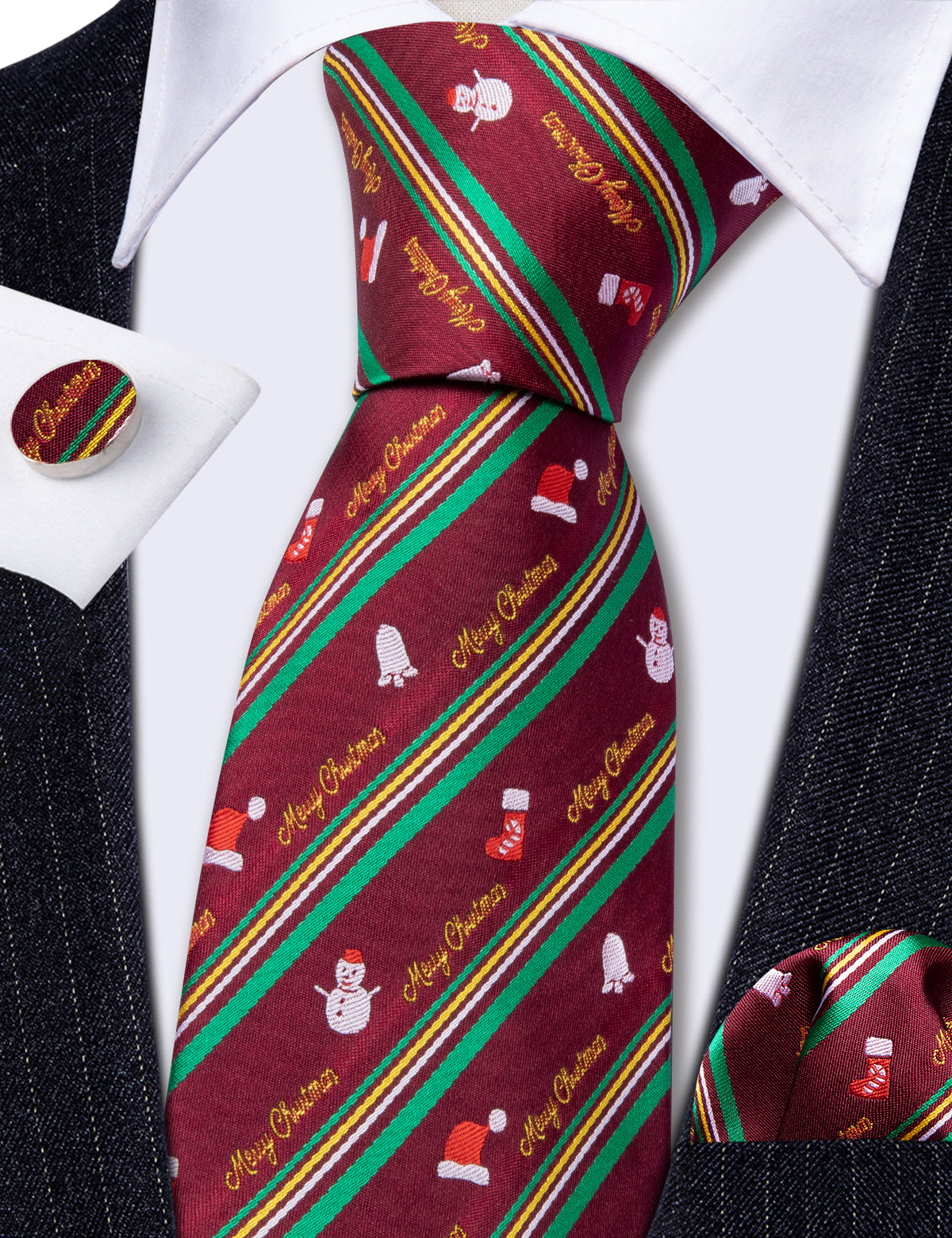 christmas mens suiit tie