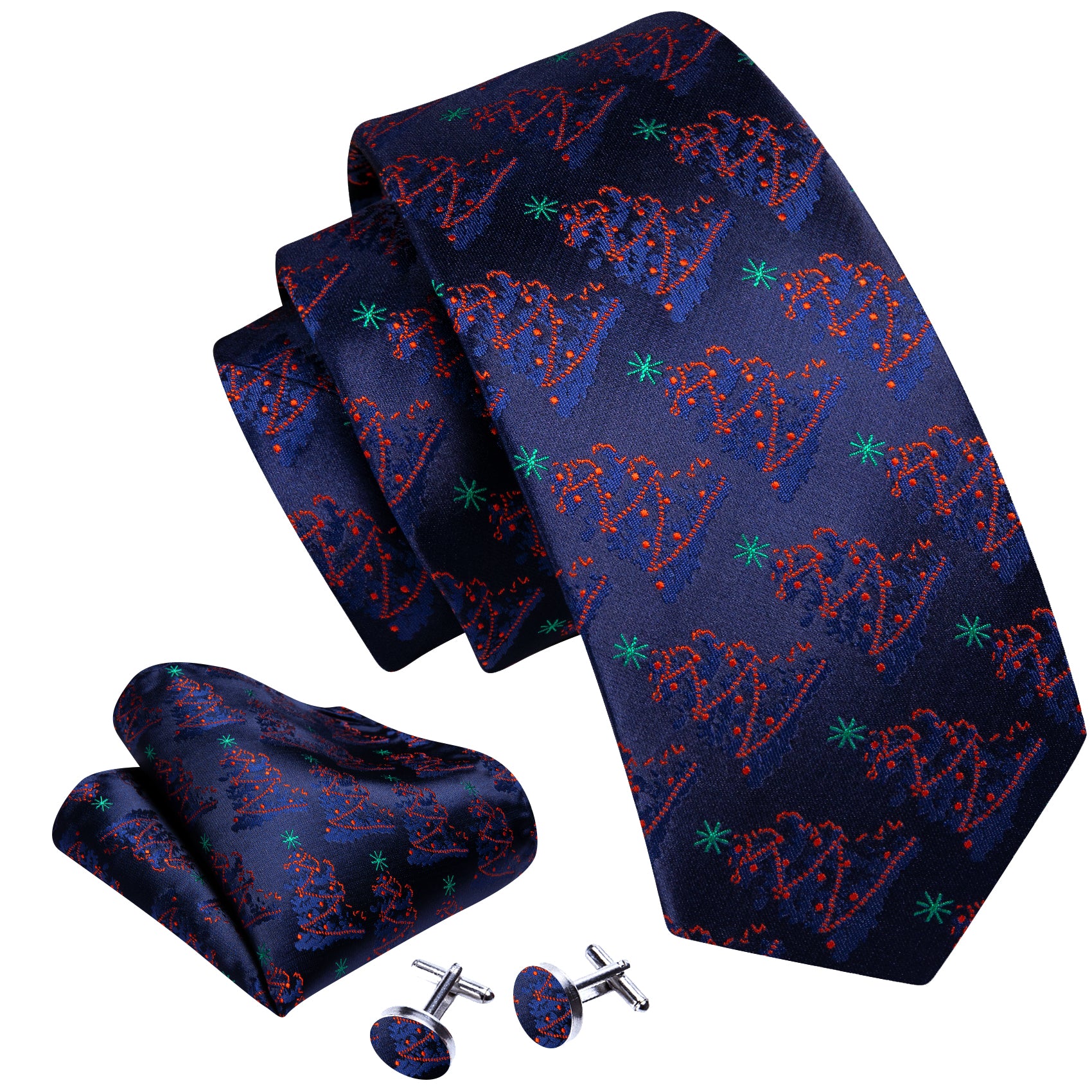 dark blue christmas necktie 
