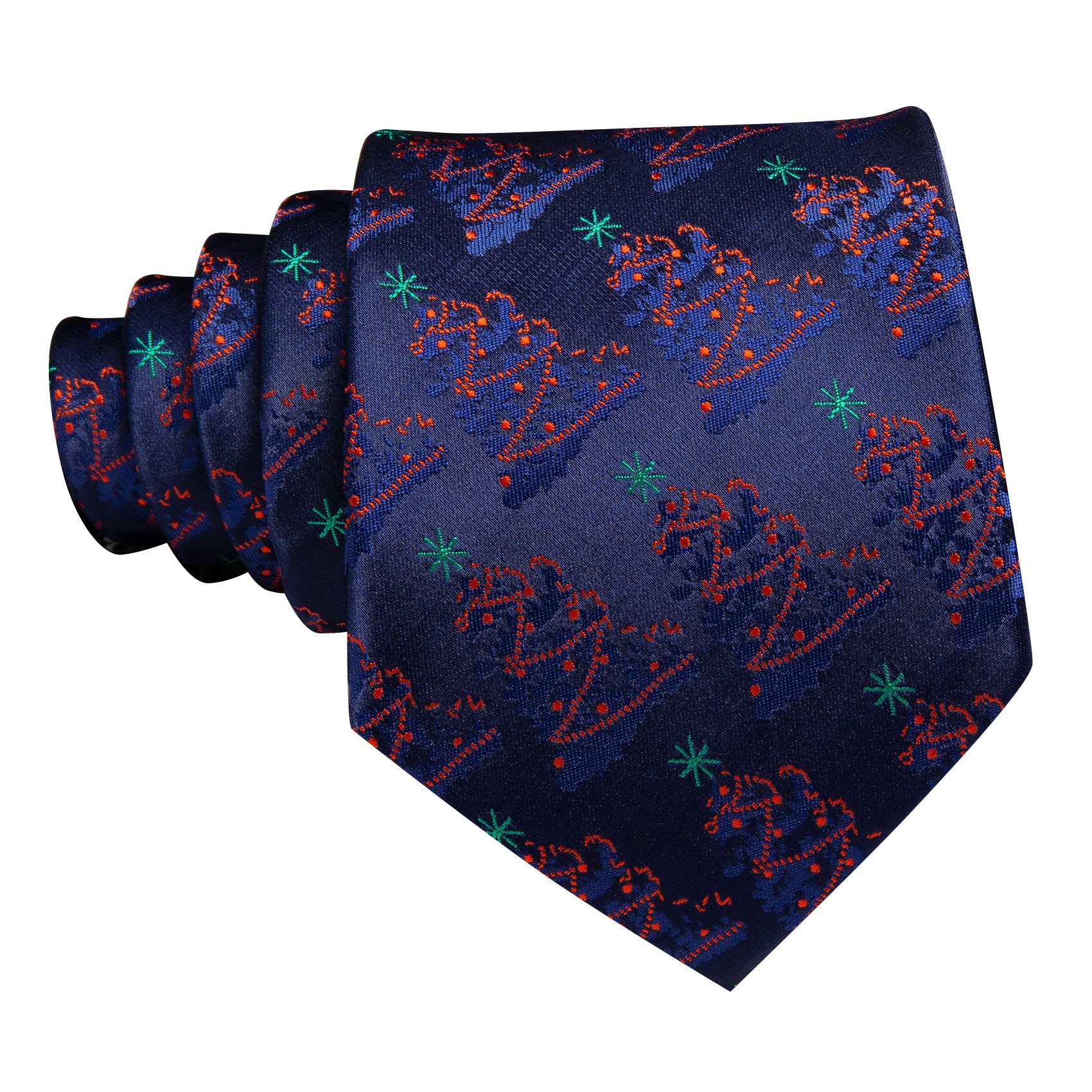 dark blue Christmas mens necktie 