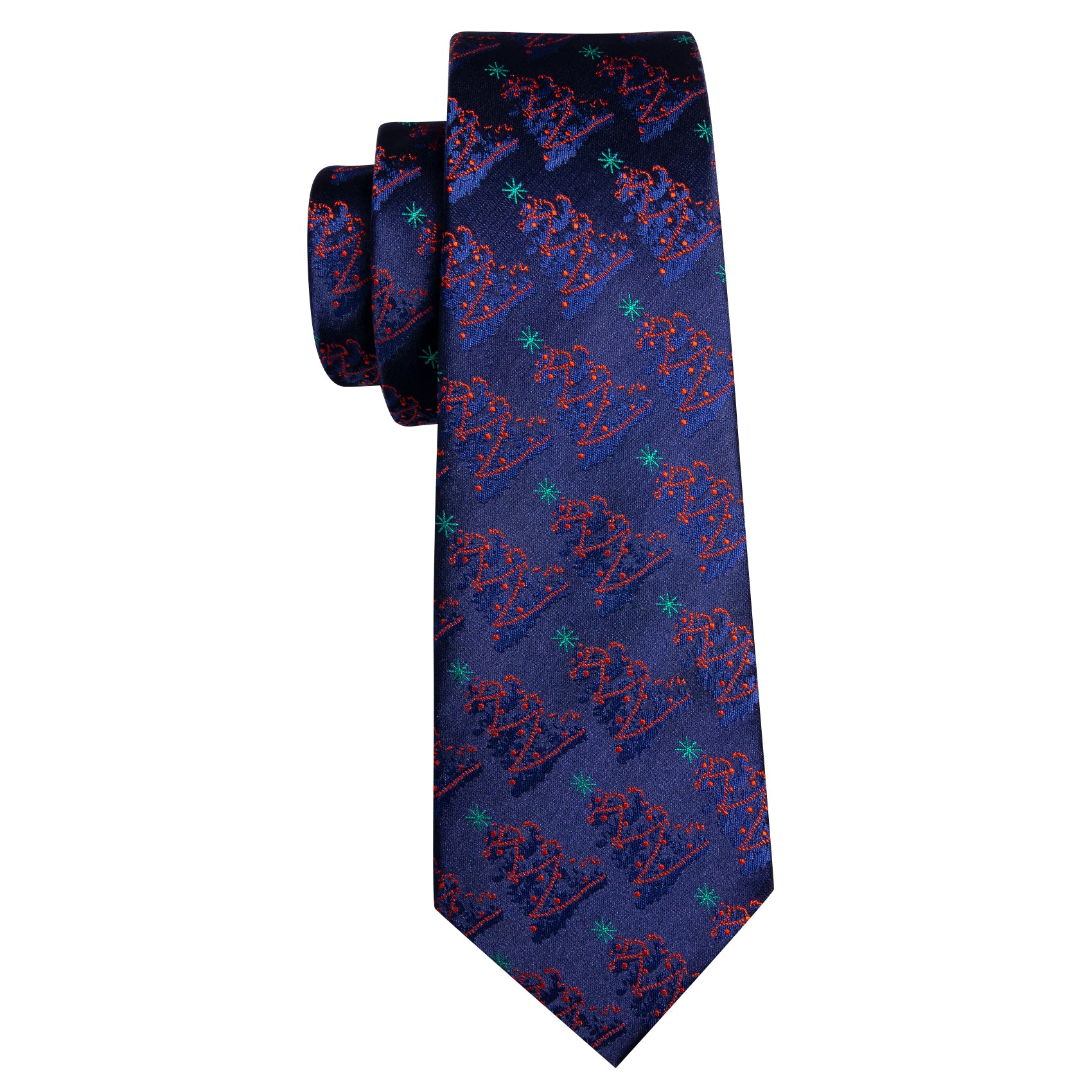 dark blue Christmas mens necktie 