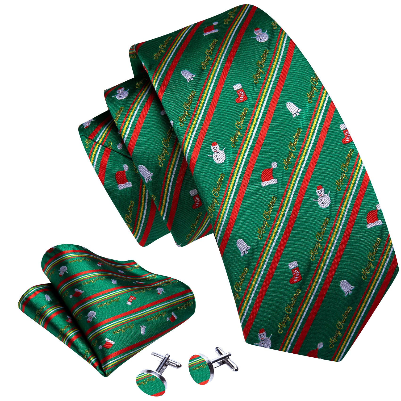 green christmas neck tie