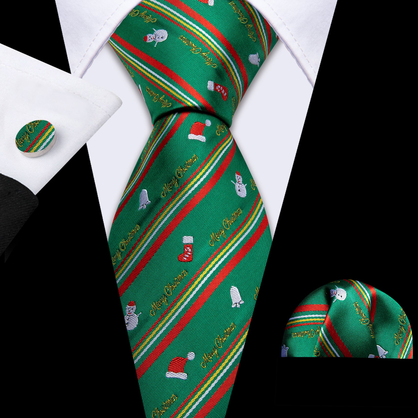 green christmas tie