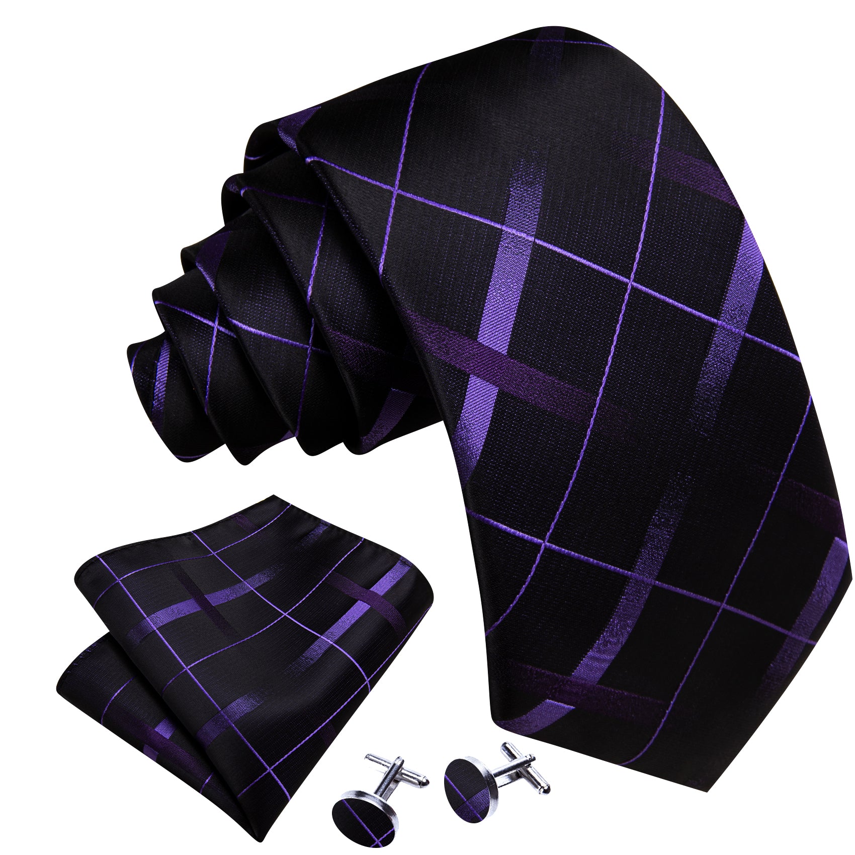 solid black ties plaid necktie foe men 