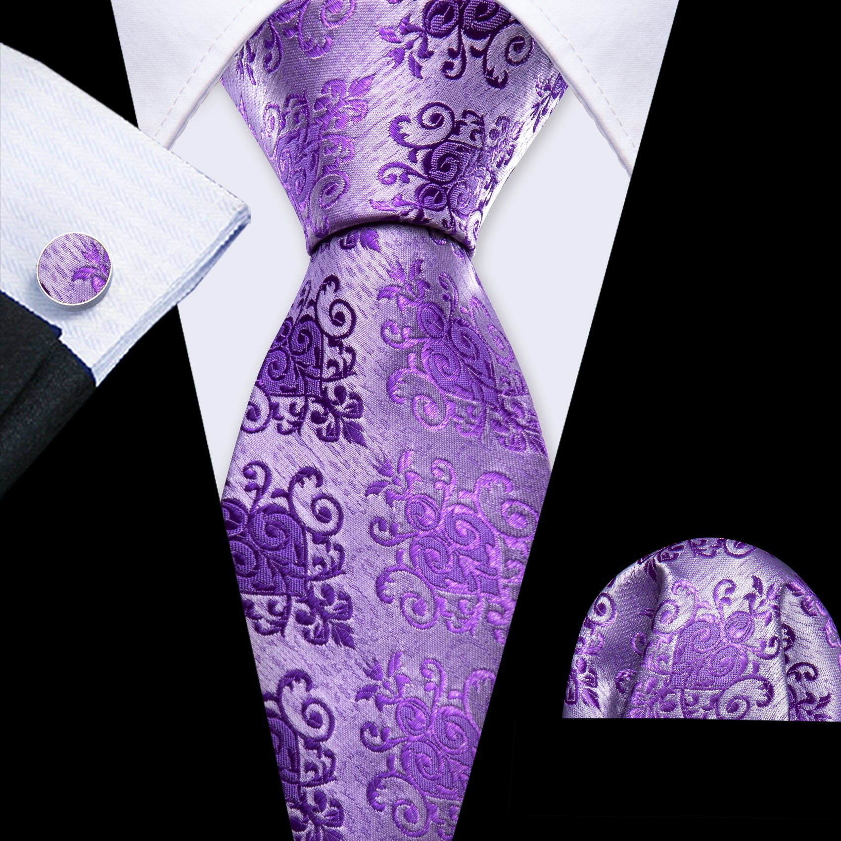 purple cotton tie