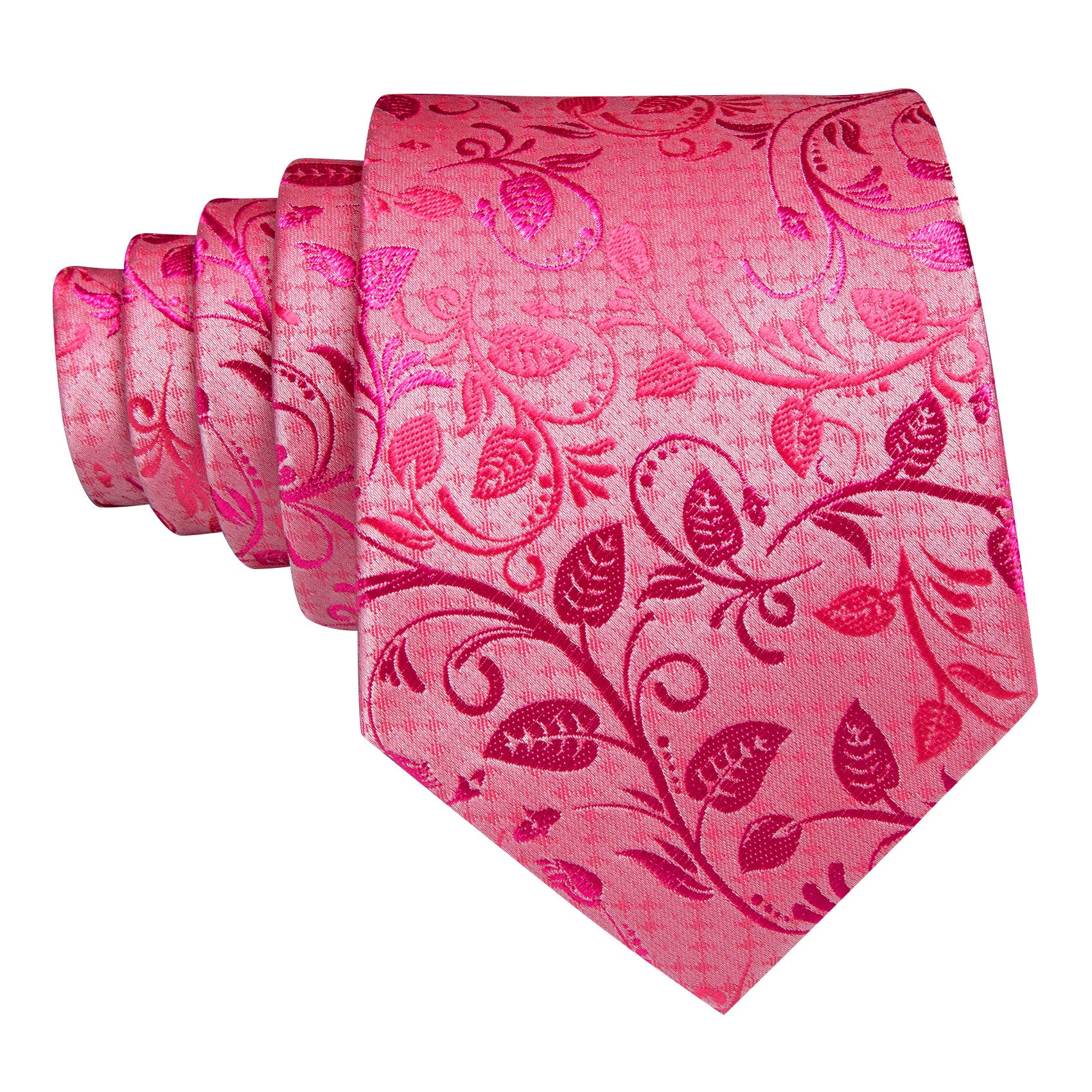 Lilac Floral Silk Tie Pocket Square Cufflinks Set