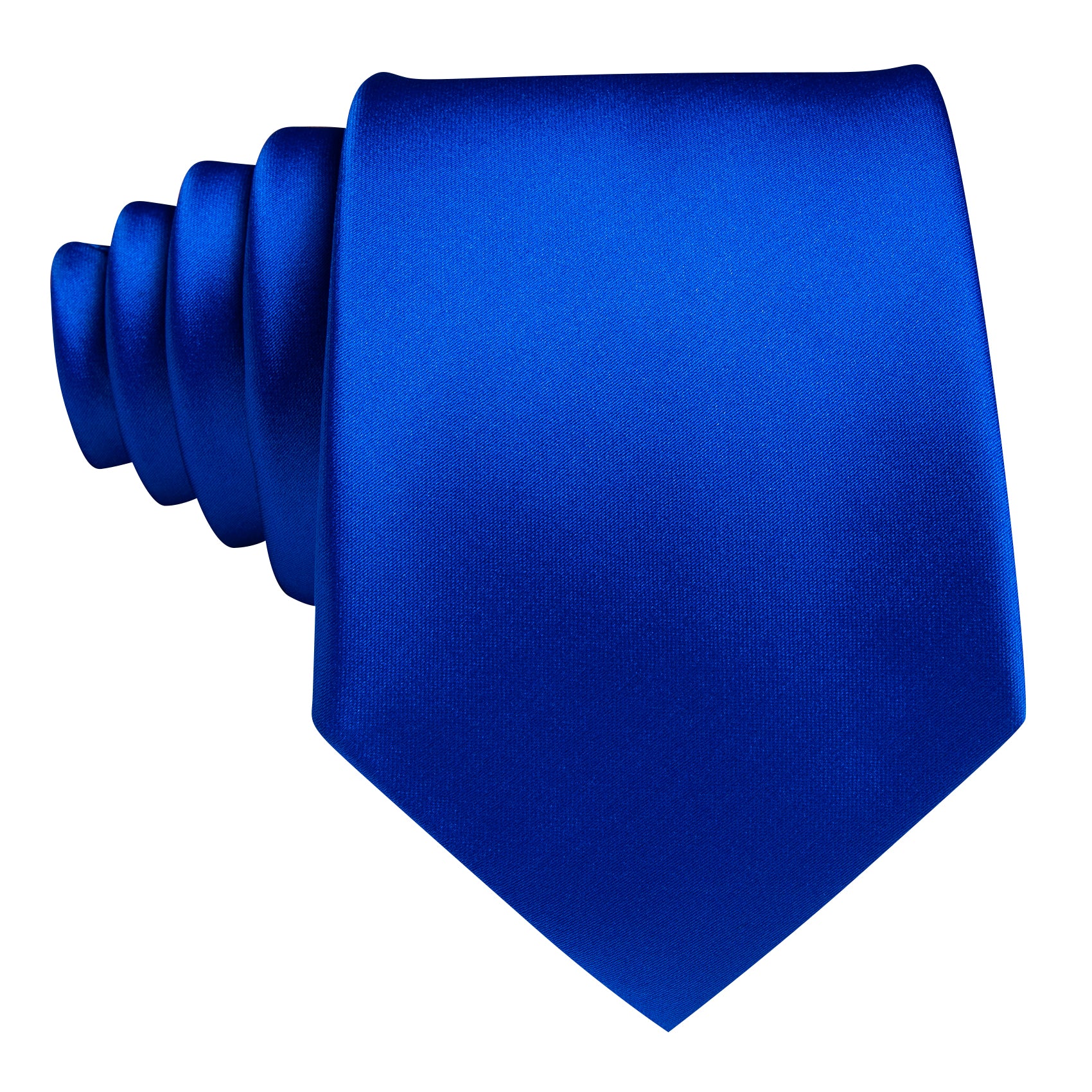 Cerulean Blue Solid Silk Tie Pocket Square Cufflinks Set