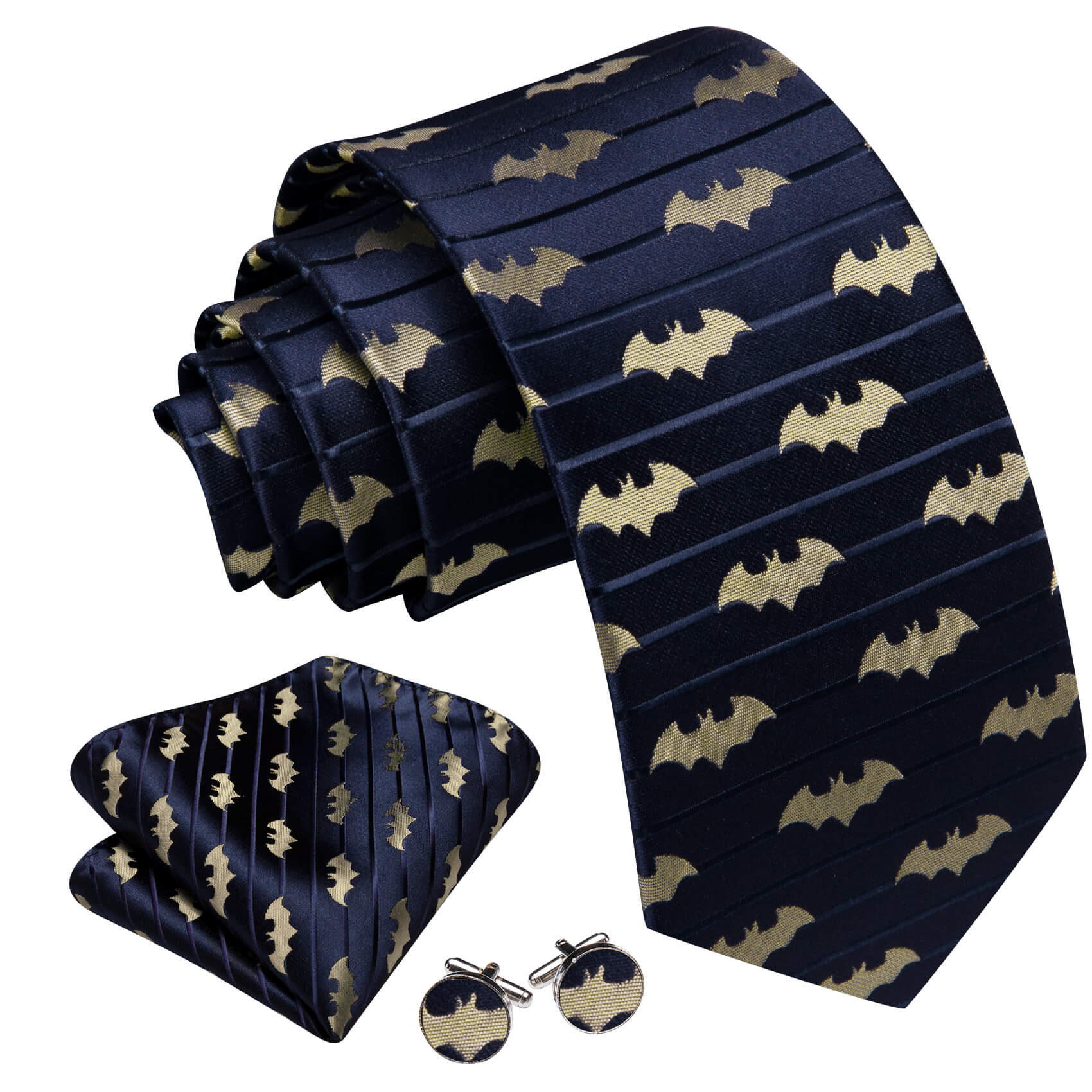 silk mens tie set
