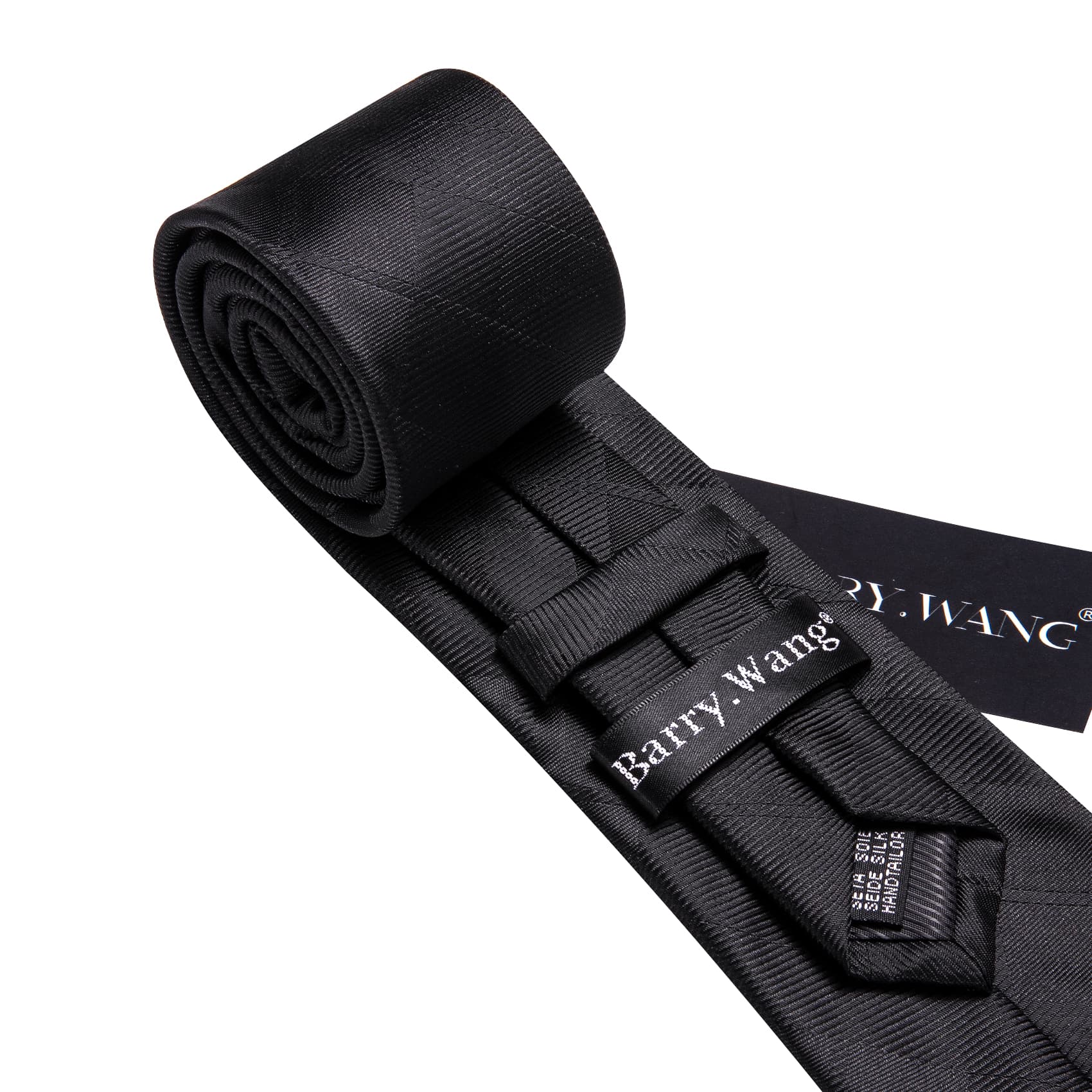 Black Tie Plaid Necktie for Wedding Men's Business Set