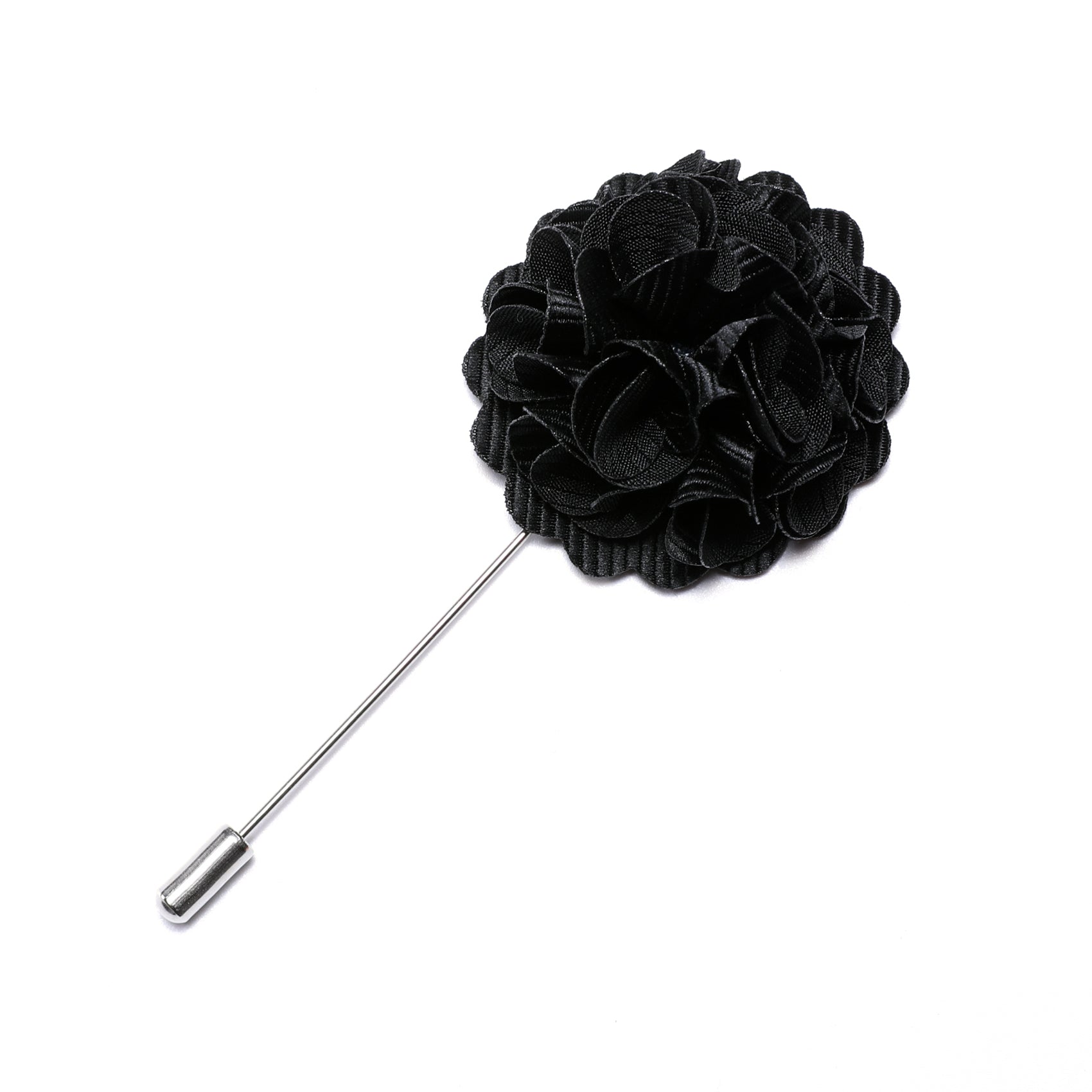 Luxury Black Flower Lapel Pin