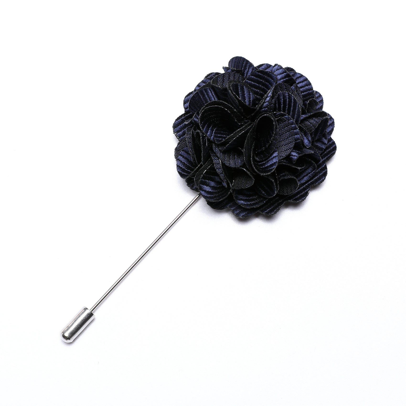 Luxury Blue Black Flower Lapel Pin