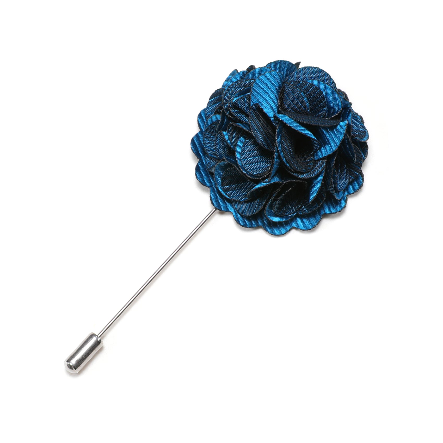 Barry.wang Men's Tie Accessories Sky Blue Flower Lapel Pin Luxury Fashion