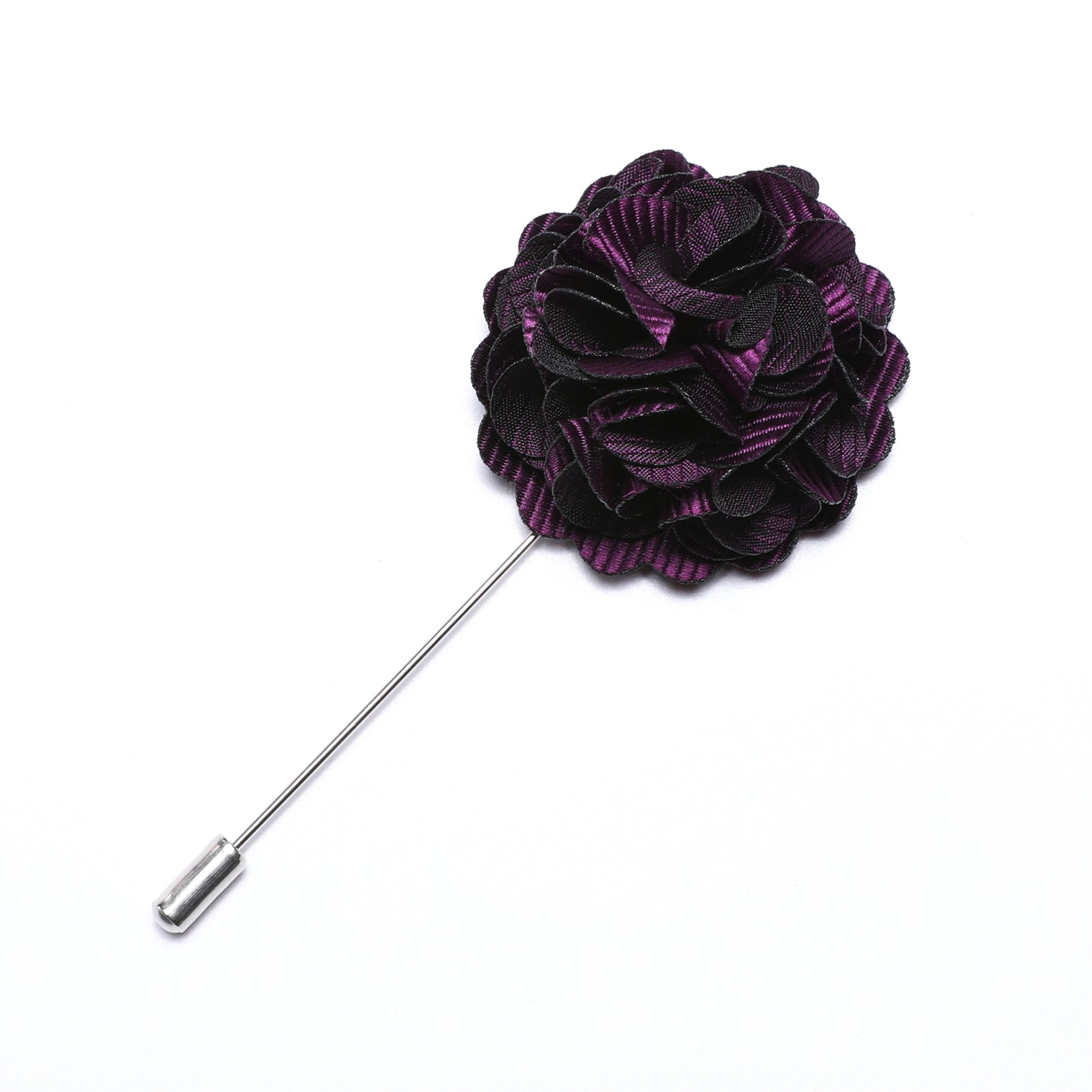 Luxury Purple Black Flower Lapel Pin
