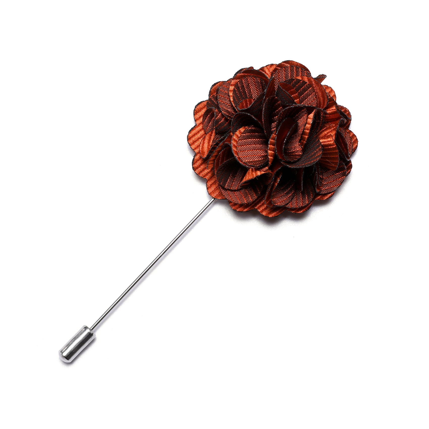 Luxury Orange Flower Lapel Pin