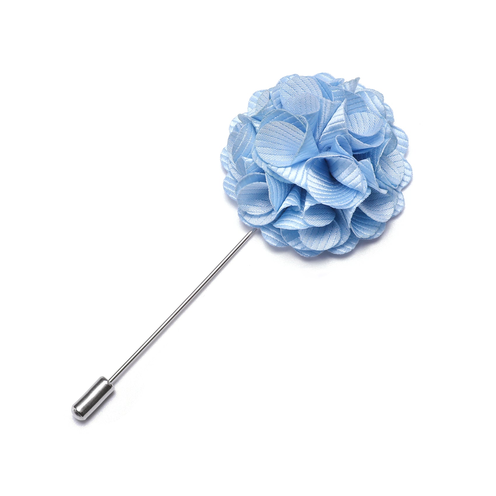 Fashion Light Blue Flower Lapel Pin