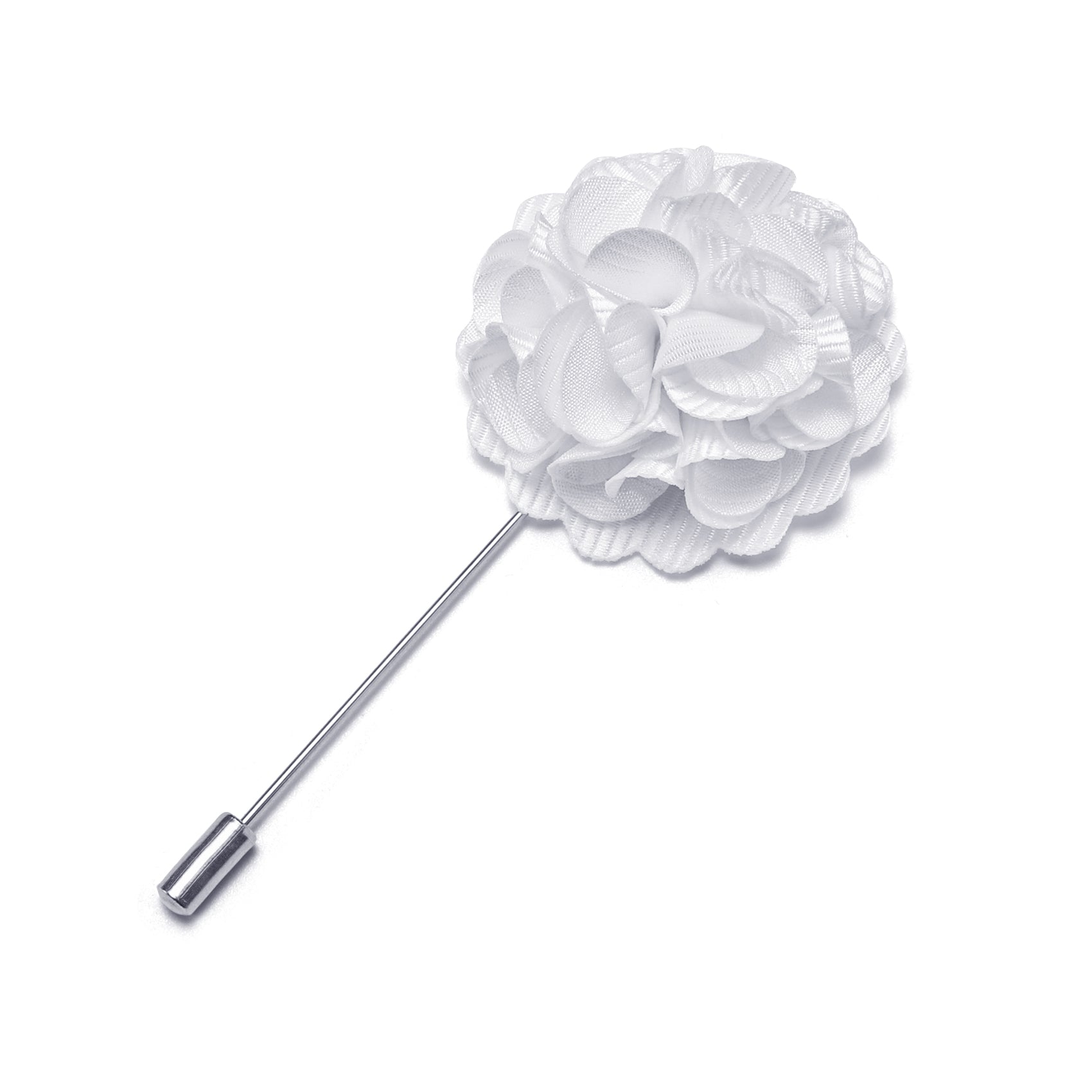 Fashion White Flower Lapel Pin