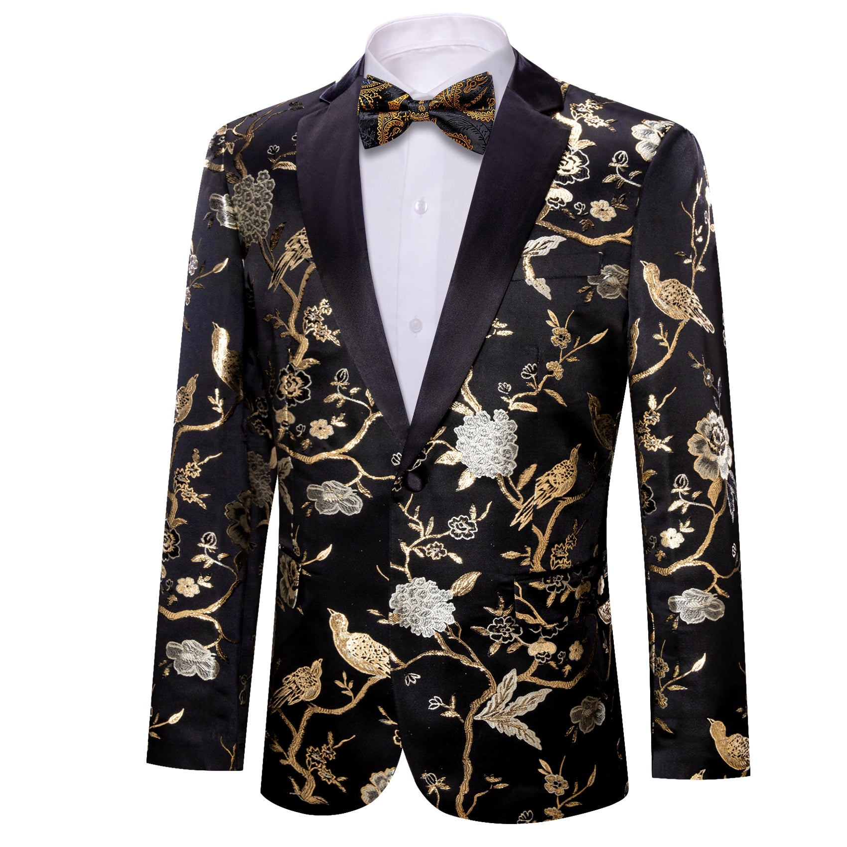 black gold suit