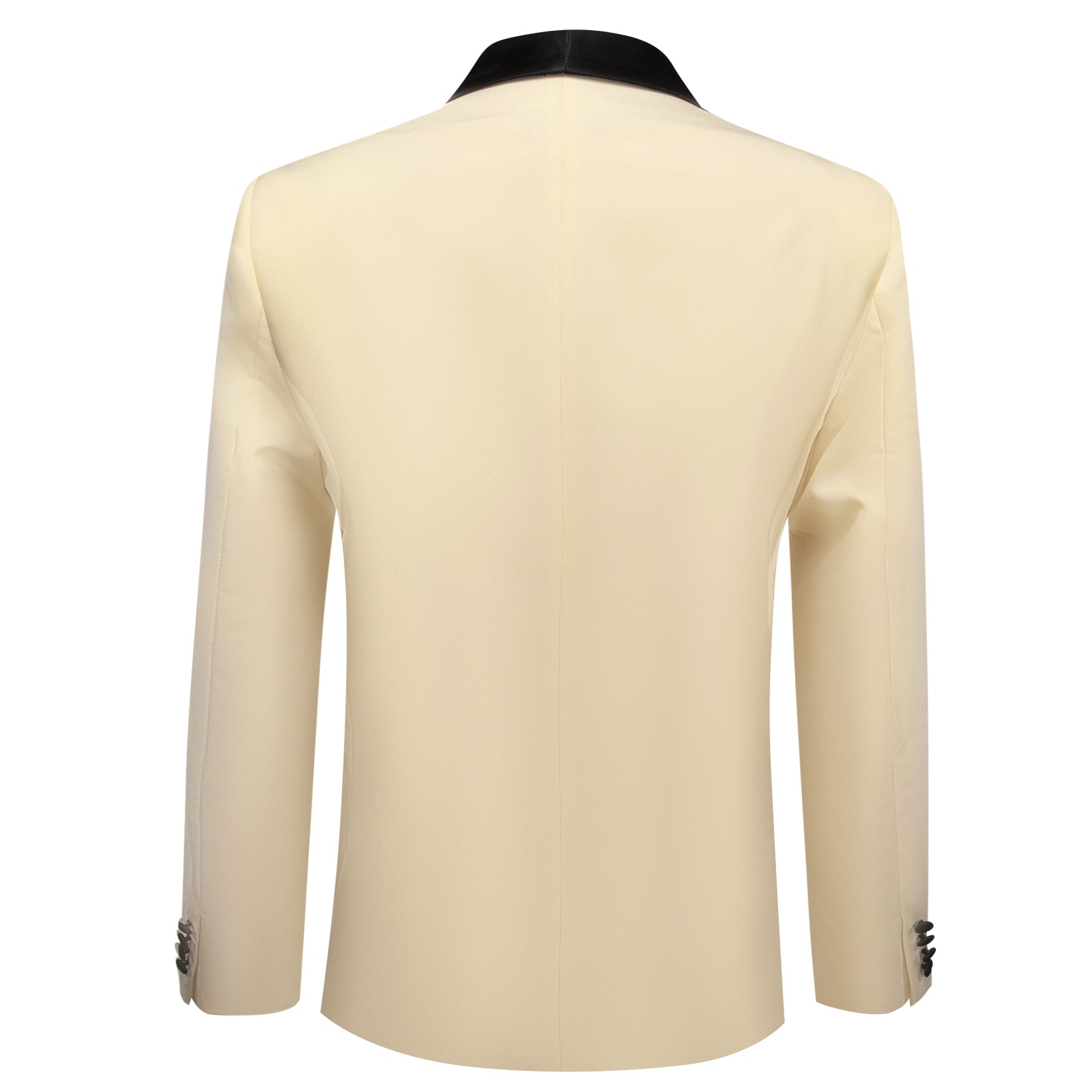 Men's Dress Vanilla Solid Suit Jacket Slim One Button Stylish Blazer