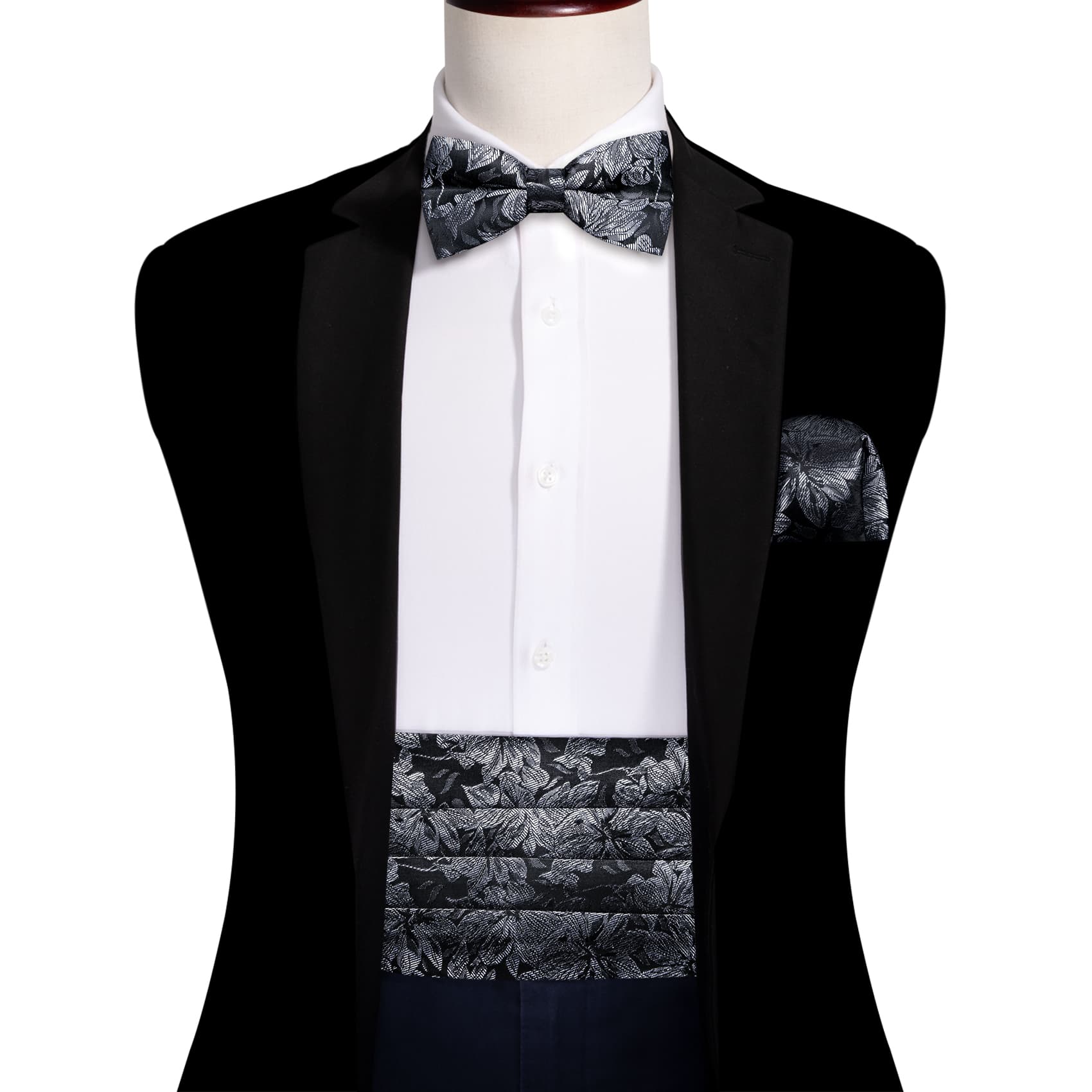 floral bow tie and cummerbund sets