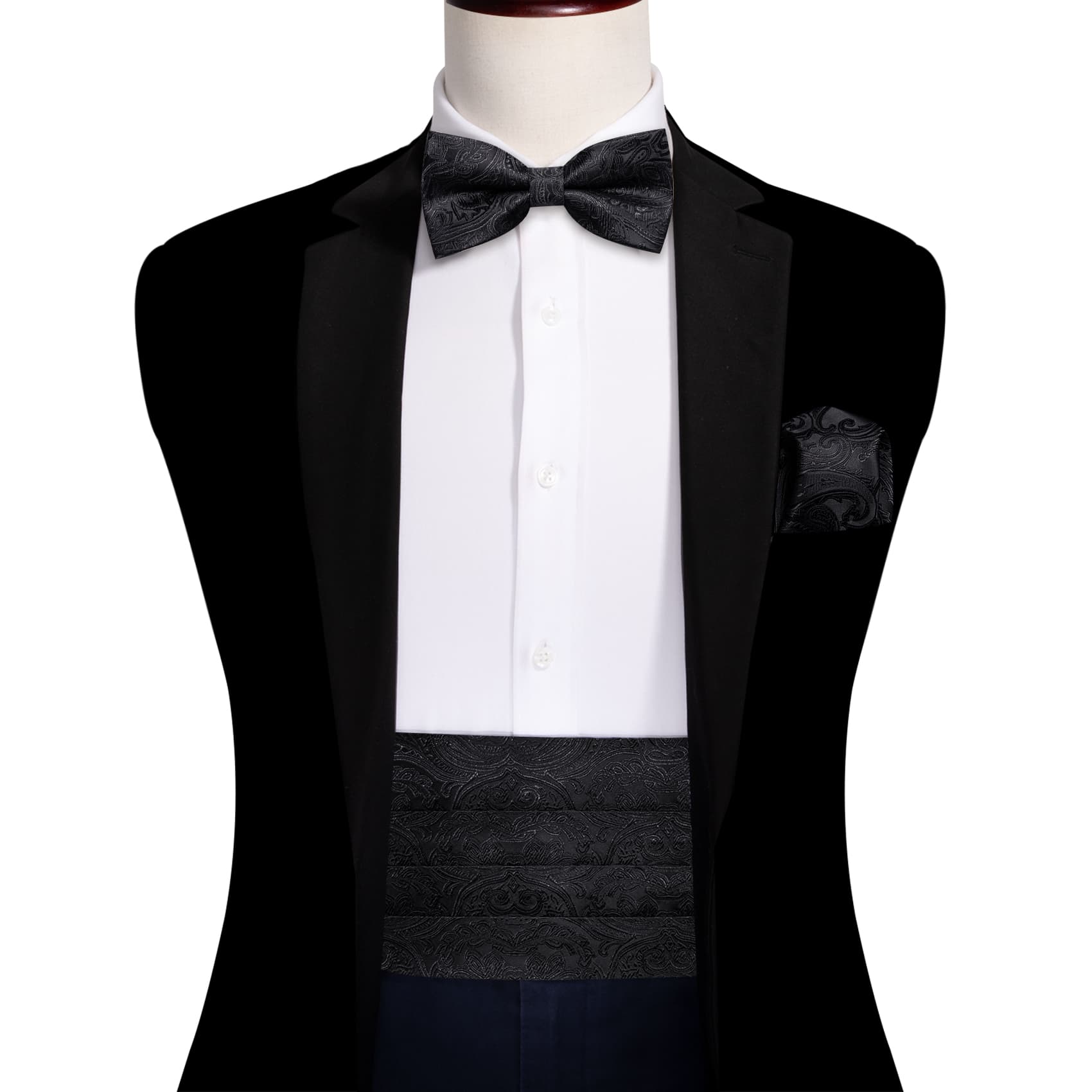 tuxedo bow tie and cummerbund