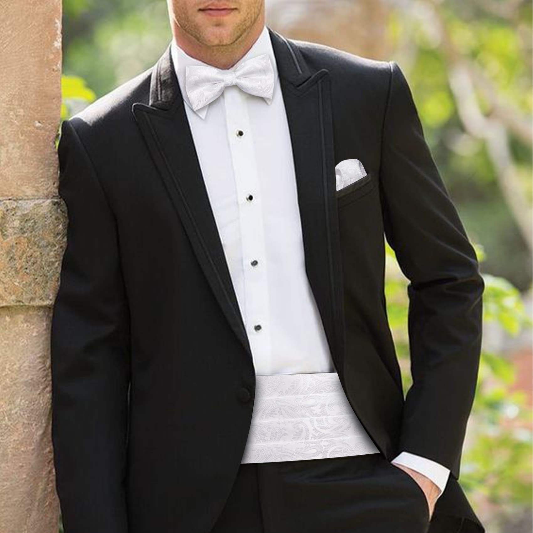 Bow Tie Tuxedo Dress Black And White Full Black Suit With A White