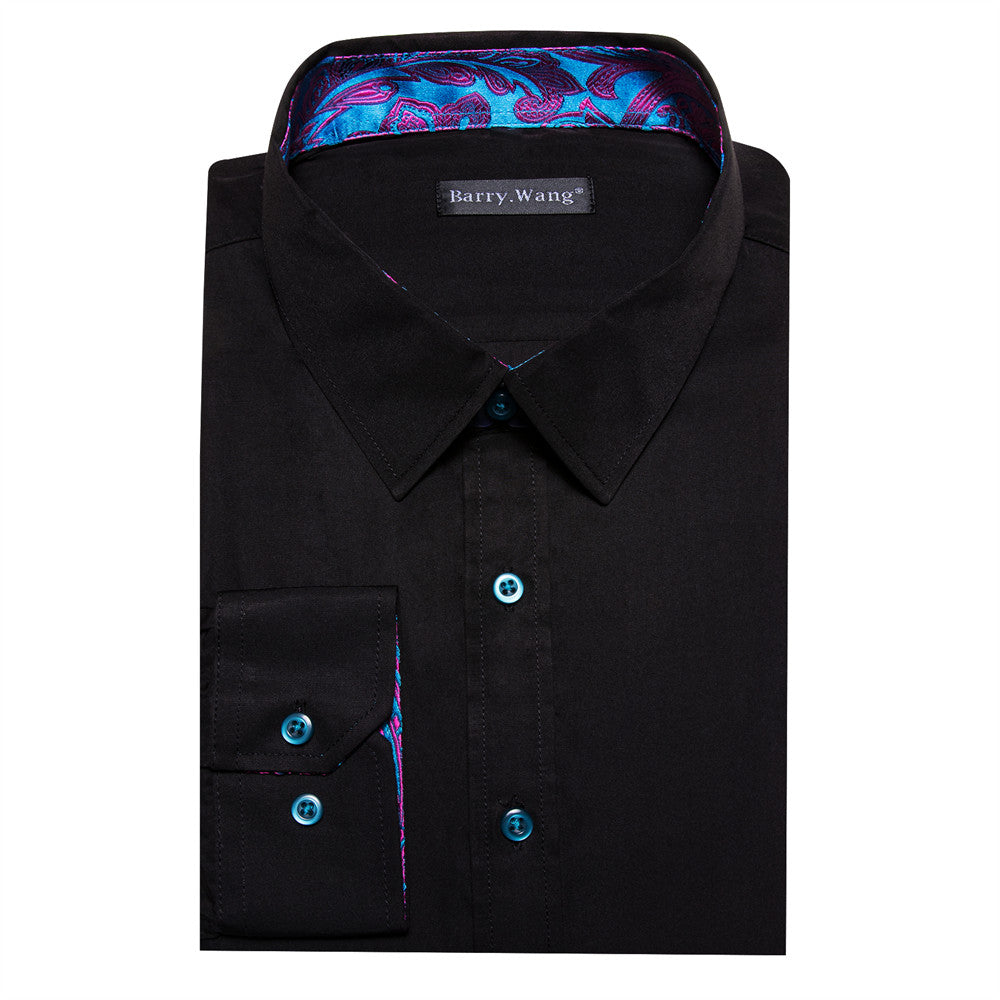 barry wang dress shirts Barry. Wang Mens Gold Paisley Dress Shirt Silk Party Casual Long Sleeve Shirt, M