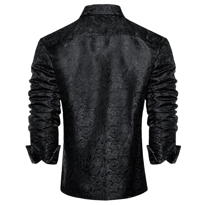 black wrinkle free dress shirt Christopher Lena Black Contemporary Fit Wrinkle Free Men's Dress Shirt C541WS0F