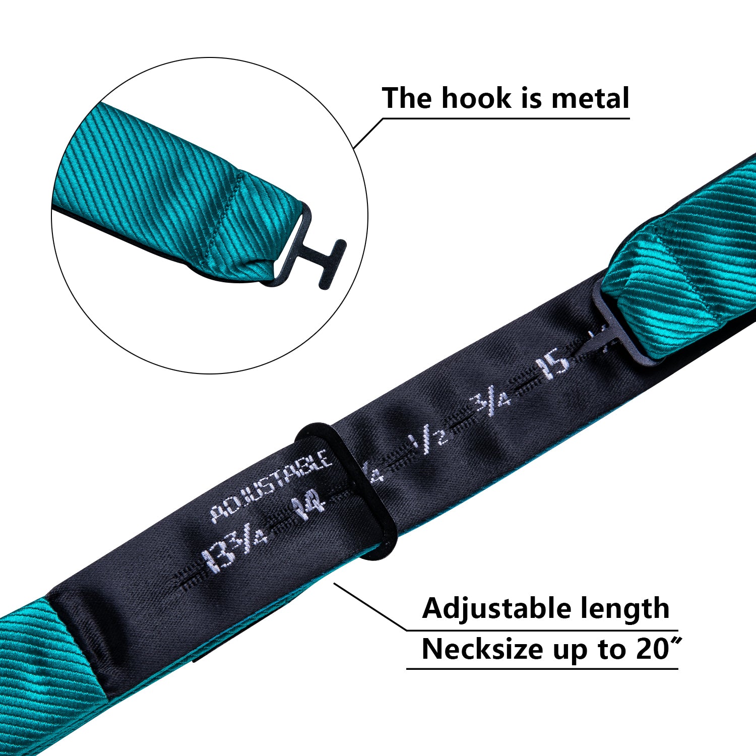 Blue Solid Self Tie Bow Tie Hanky Cufflinks Set