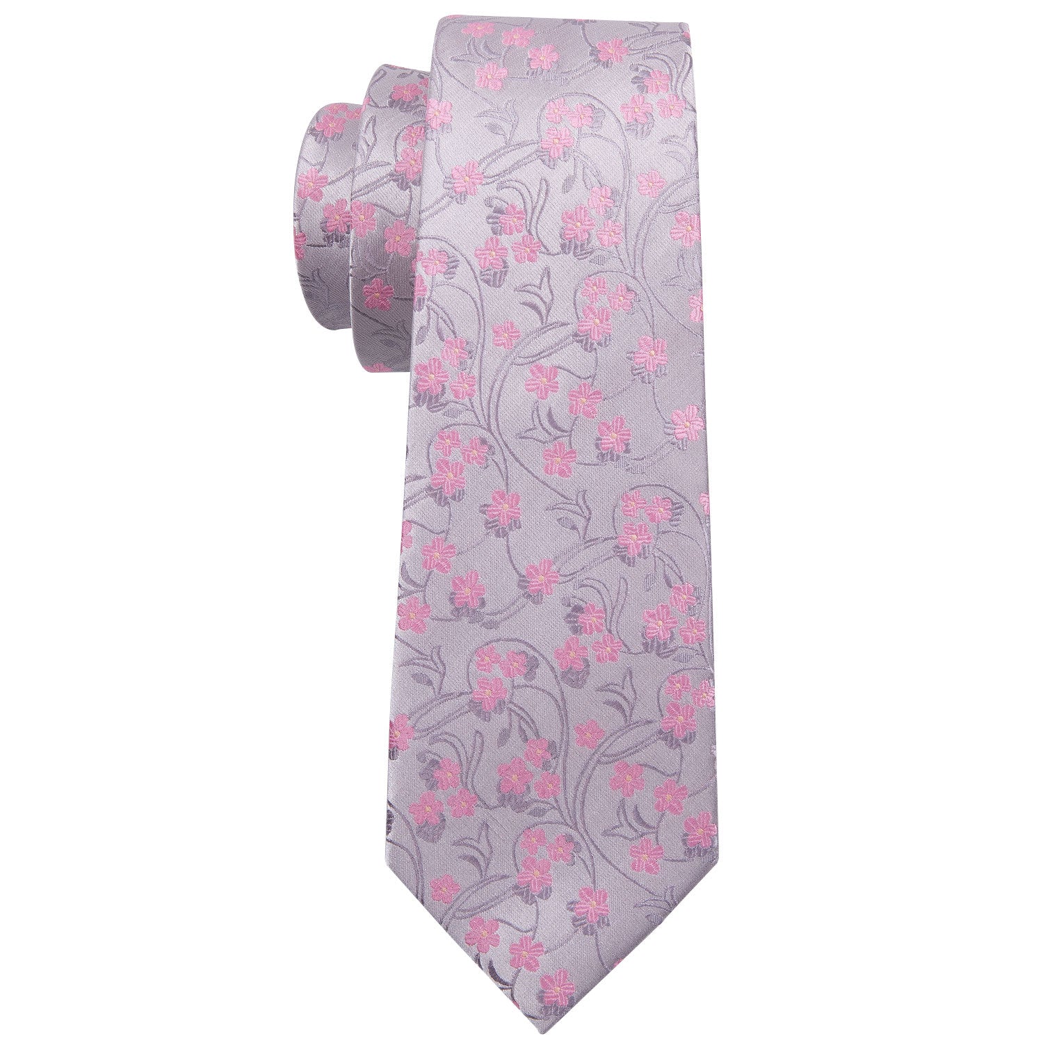 pink silk tie